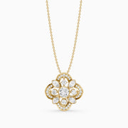 Otilia Marquise and Round Lab Grown Diamond Vintage Pendant