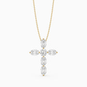 Petra Oval Lab Grown Diamond Cross Pendant