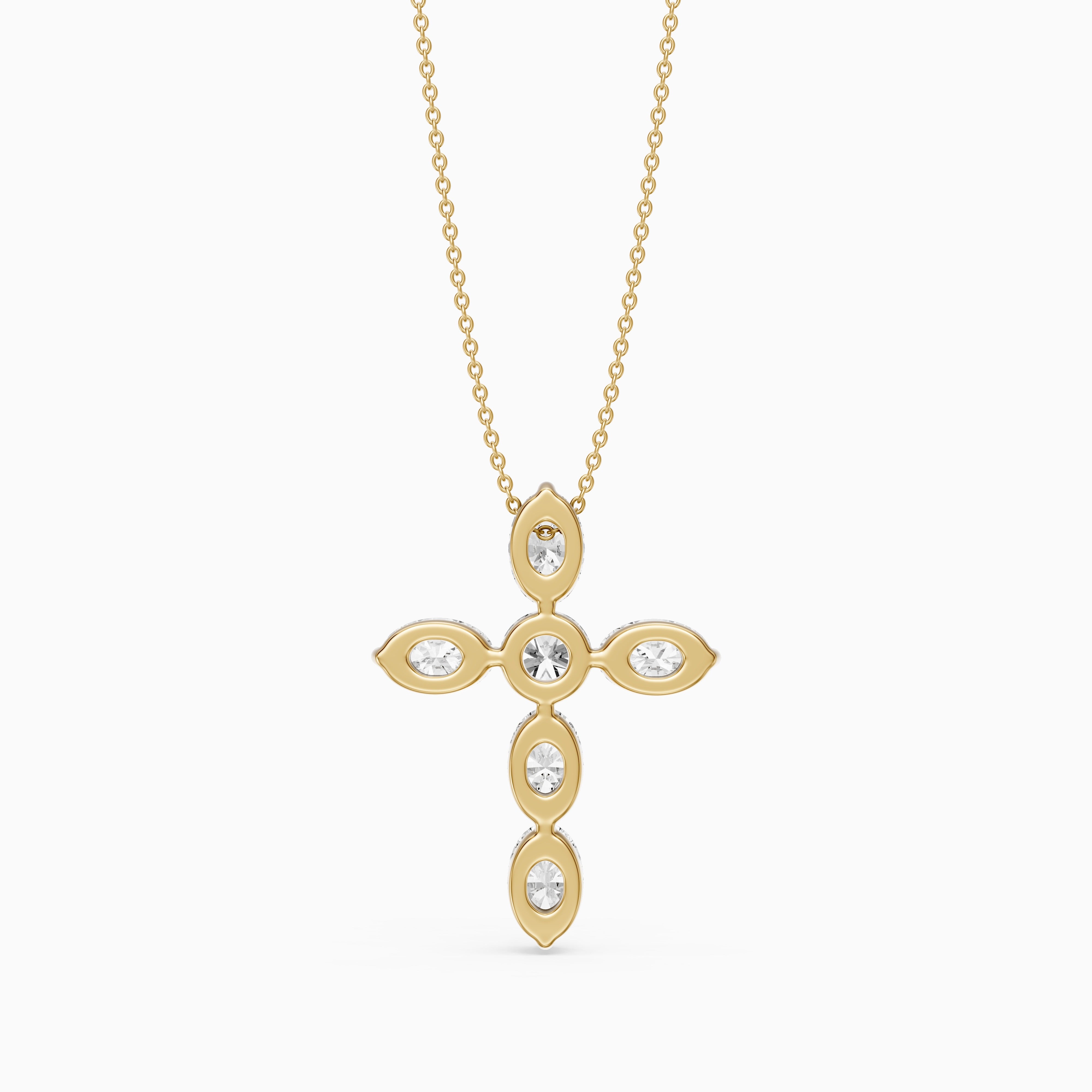 Petra Oval Lab Grown Diamond Cross Pendant