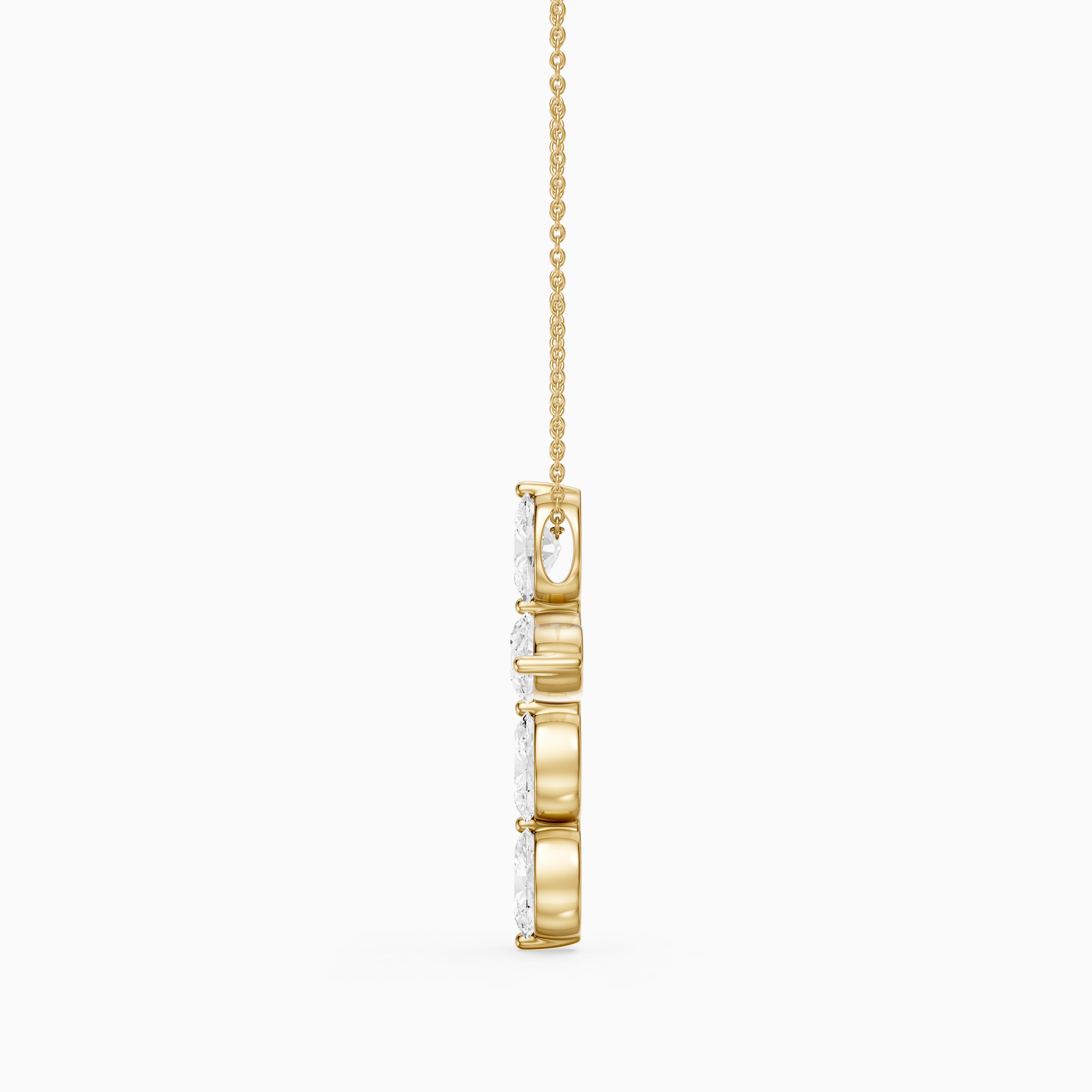 Petra Oval Lab Grown Diamond Cross Pendant