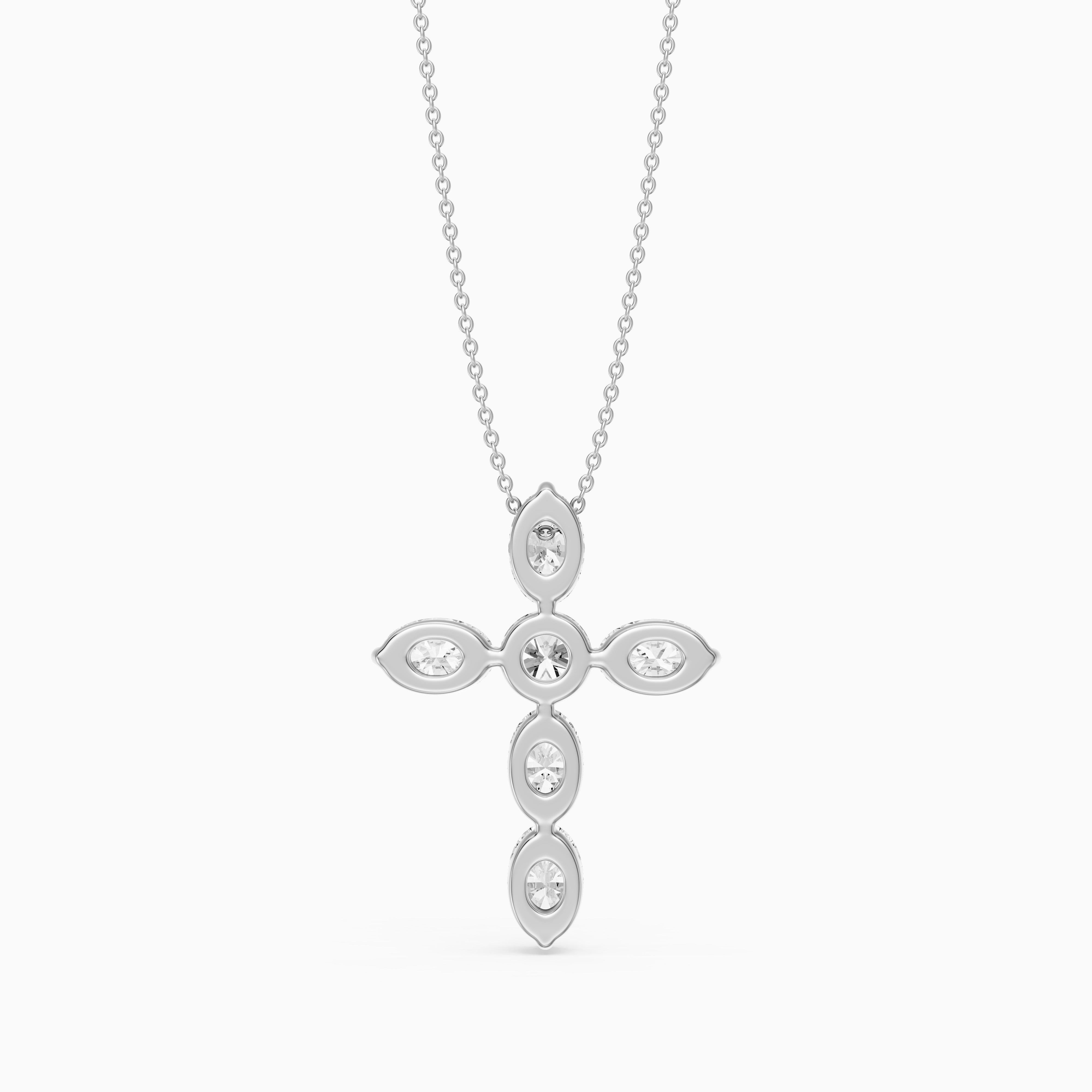 Petra Oval Lab Grown Diamond Cross Pendant