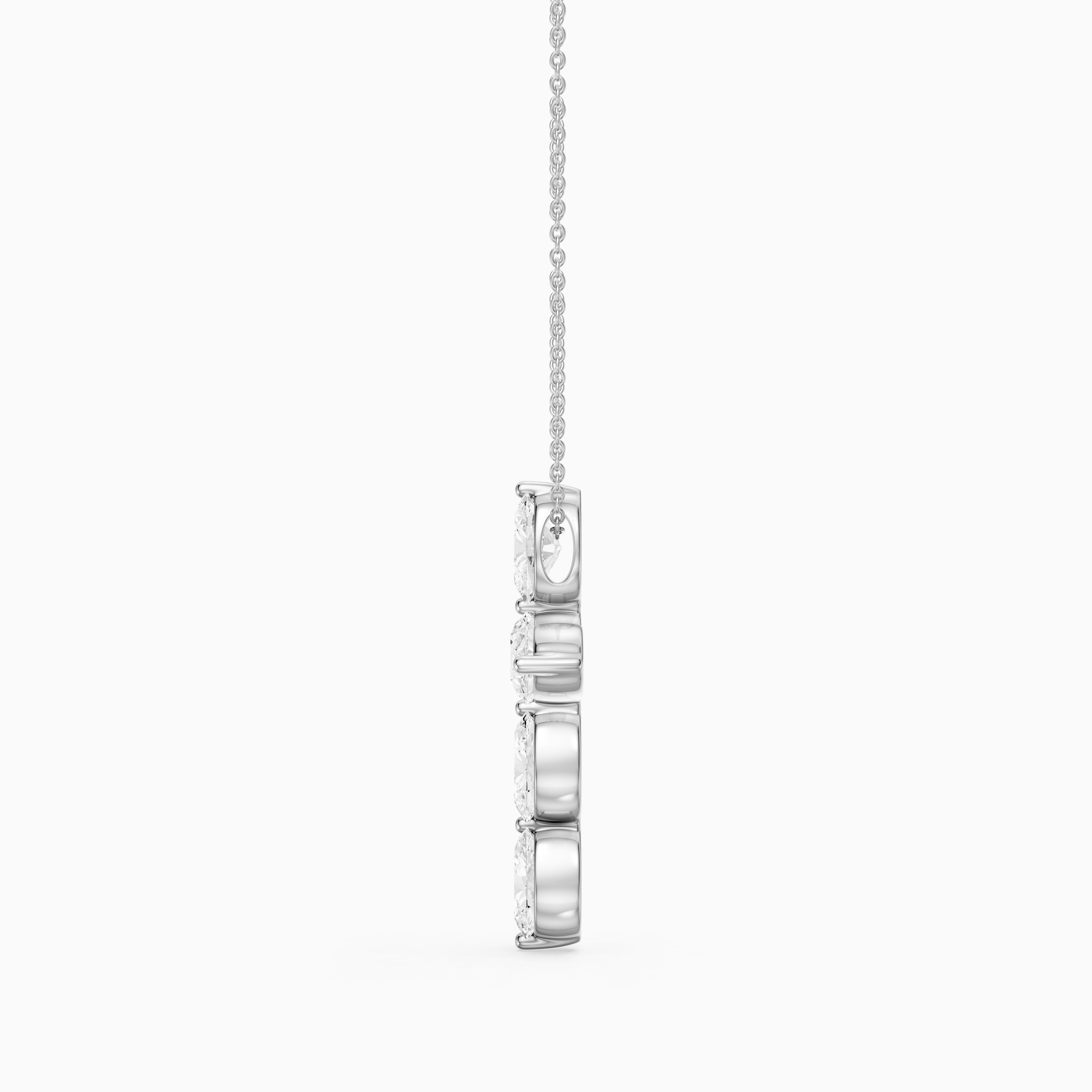 Petra Oval Lab Grown Diamond Cross Pendant