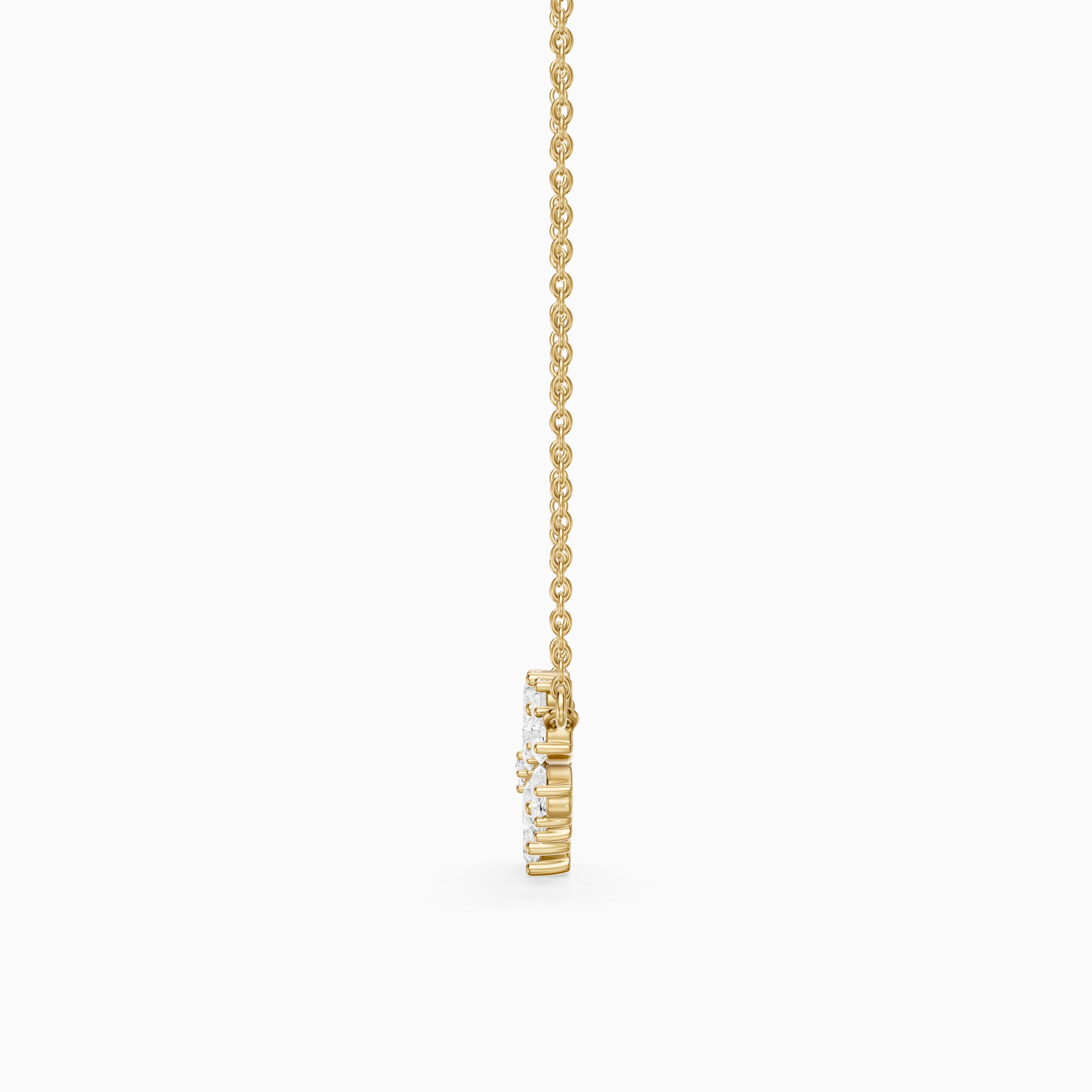 Viola Pear Lab Grown Diamond Floral Necklace
