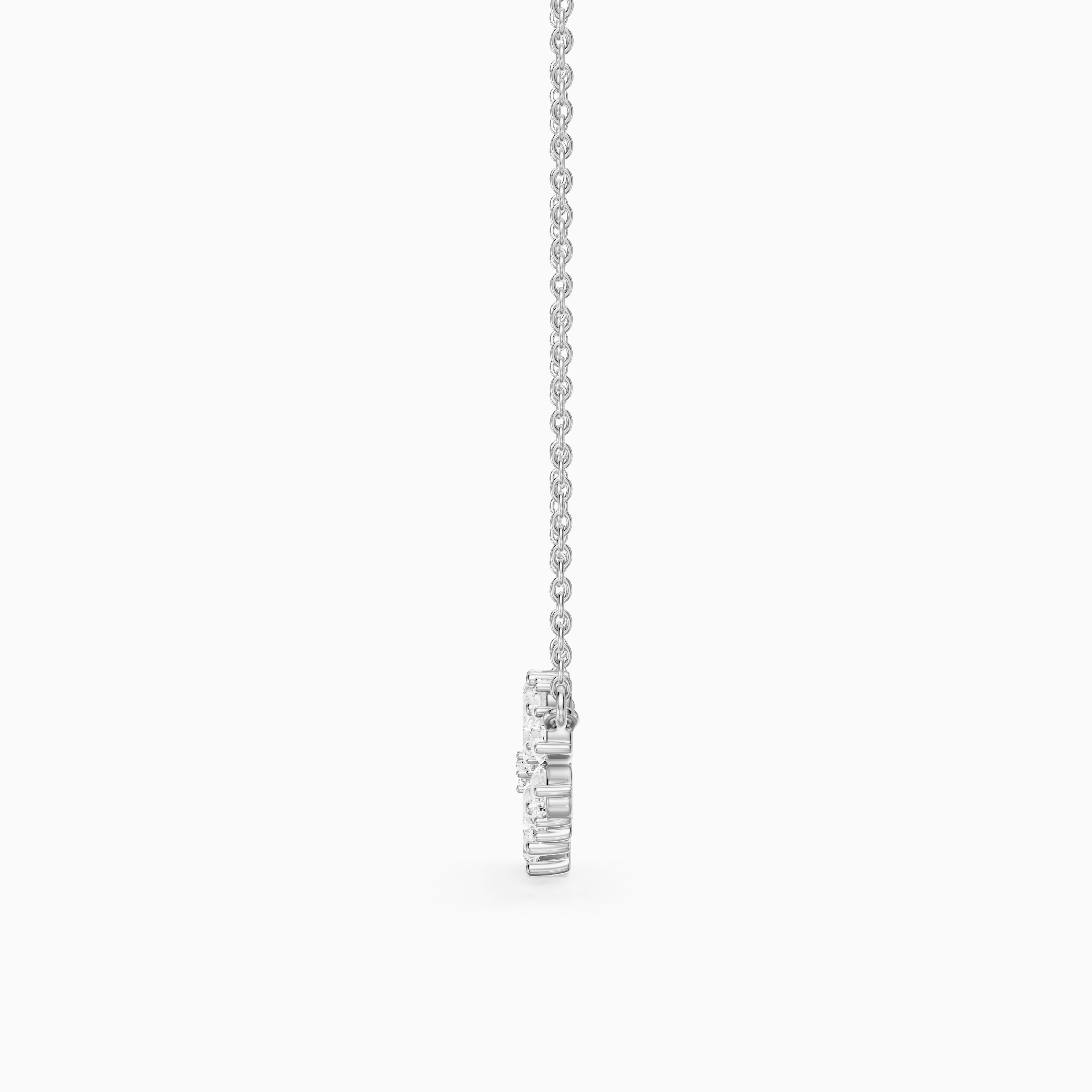 Viola Pear Lab Grown Diamond Floral Necklace