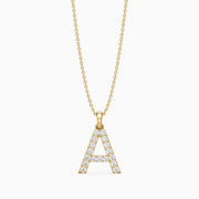 Addison Lab Grown Diamond A Initial Pendant Necklace