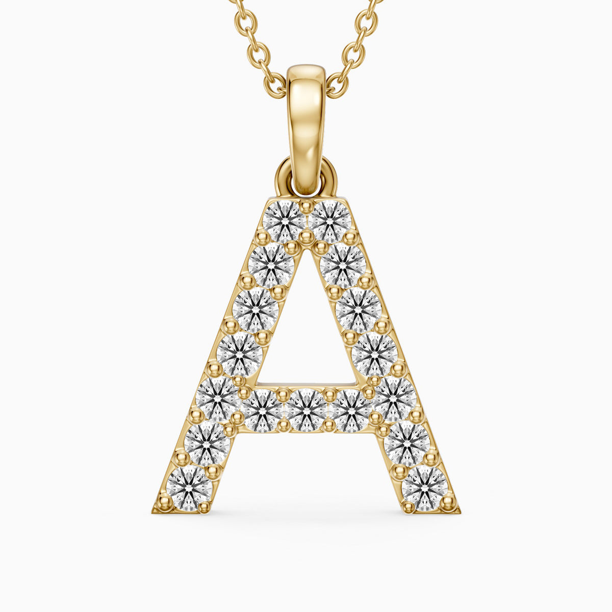 Addison Lab Grown Diamond A Initial Pendant Necklace