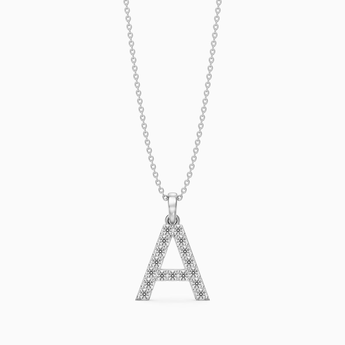 Addison Lab Grown Diamond A Initial Pendant Necklace