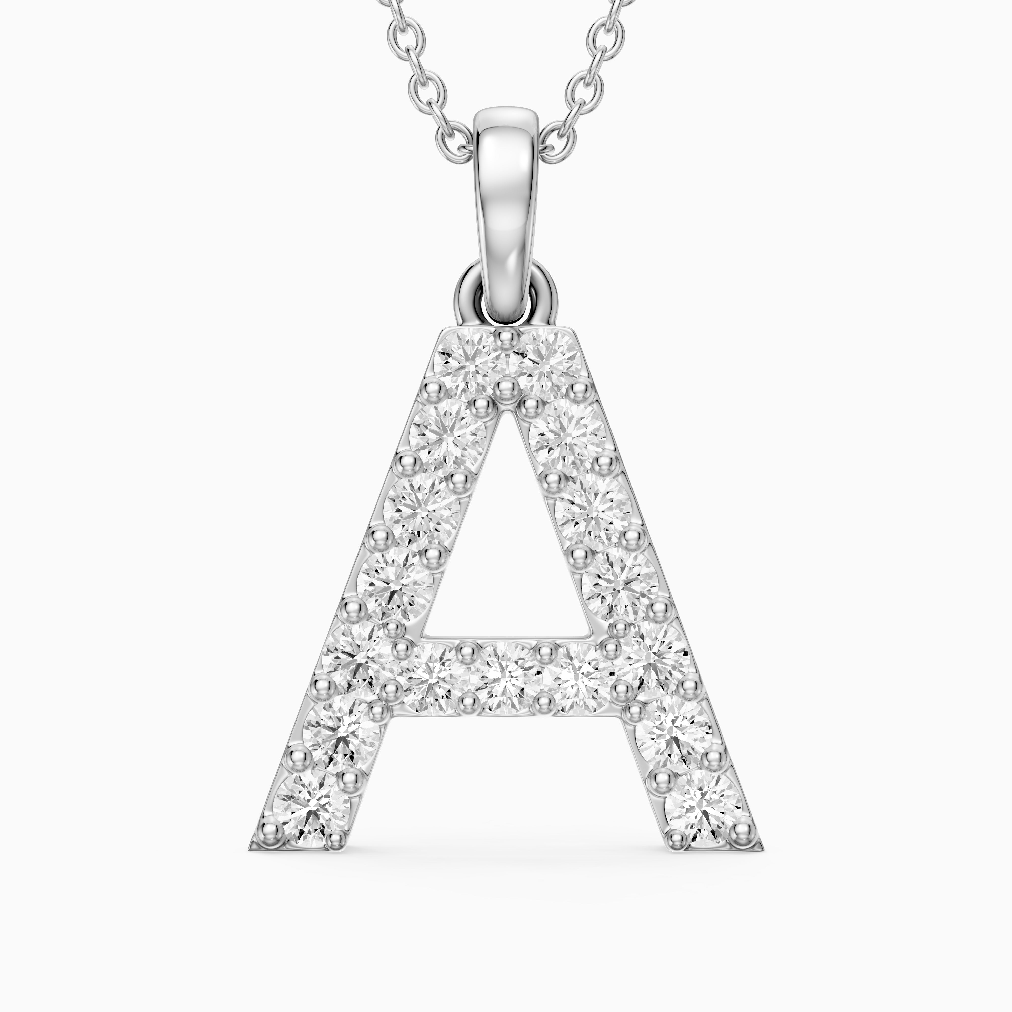 Addison Lab Grown Diamond A Initial Pendant Necklace