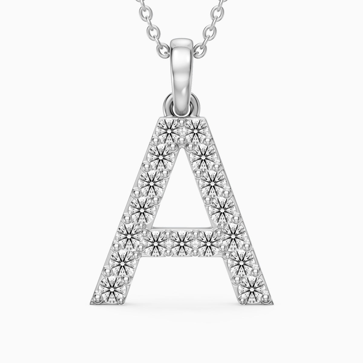 Addison Lab Grown Diamond A Initial Pendant Necklace