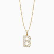 Brooklyn Lab Grown Diamond B Initial Pendant Necklace