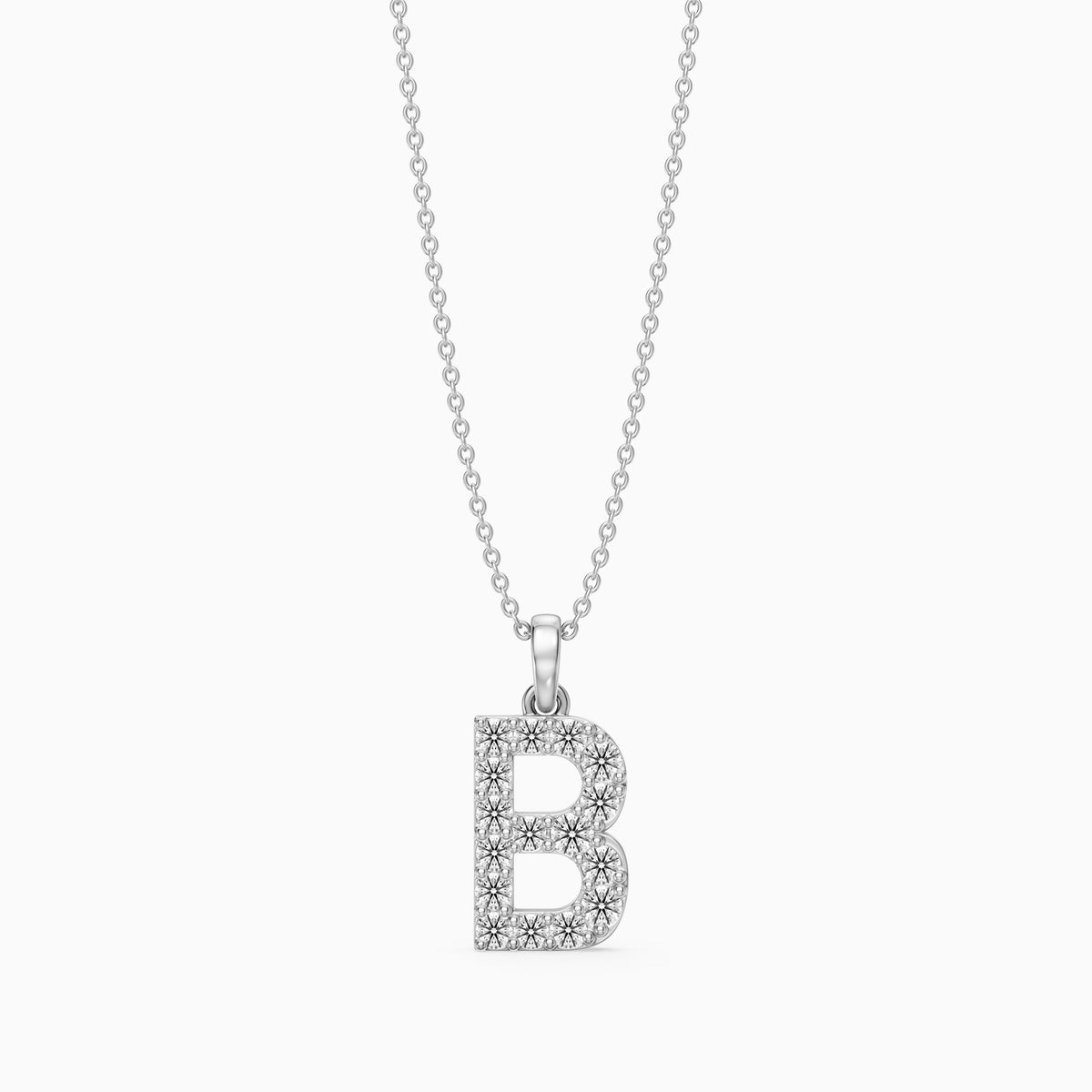 Brooklyn Lab Grown Diamond B Initial Pendant Necklace