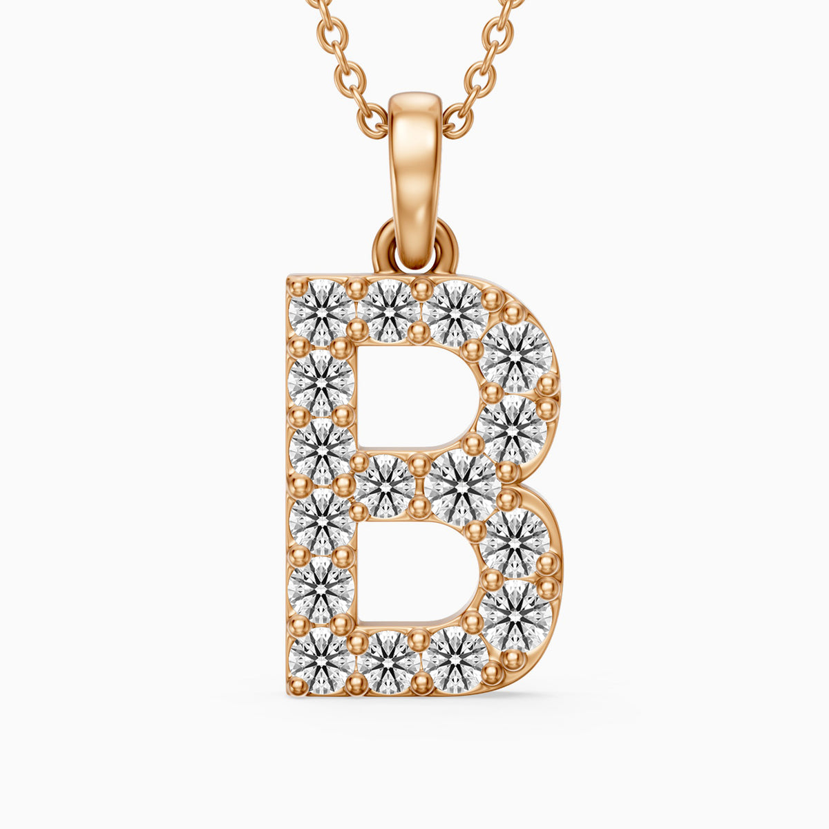 Brooklyn Lab Grown Diamond B Initial Pendant Necklace