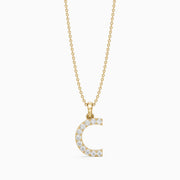 Taylor Lab Grown Diamond C Initial Pendant Necklace