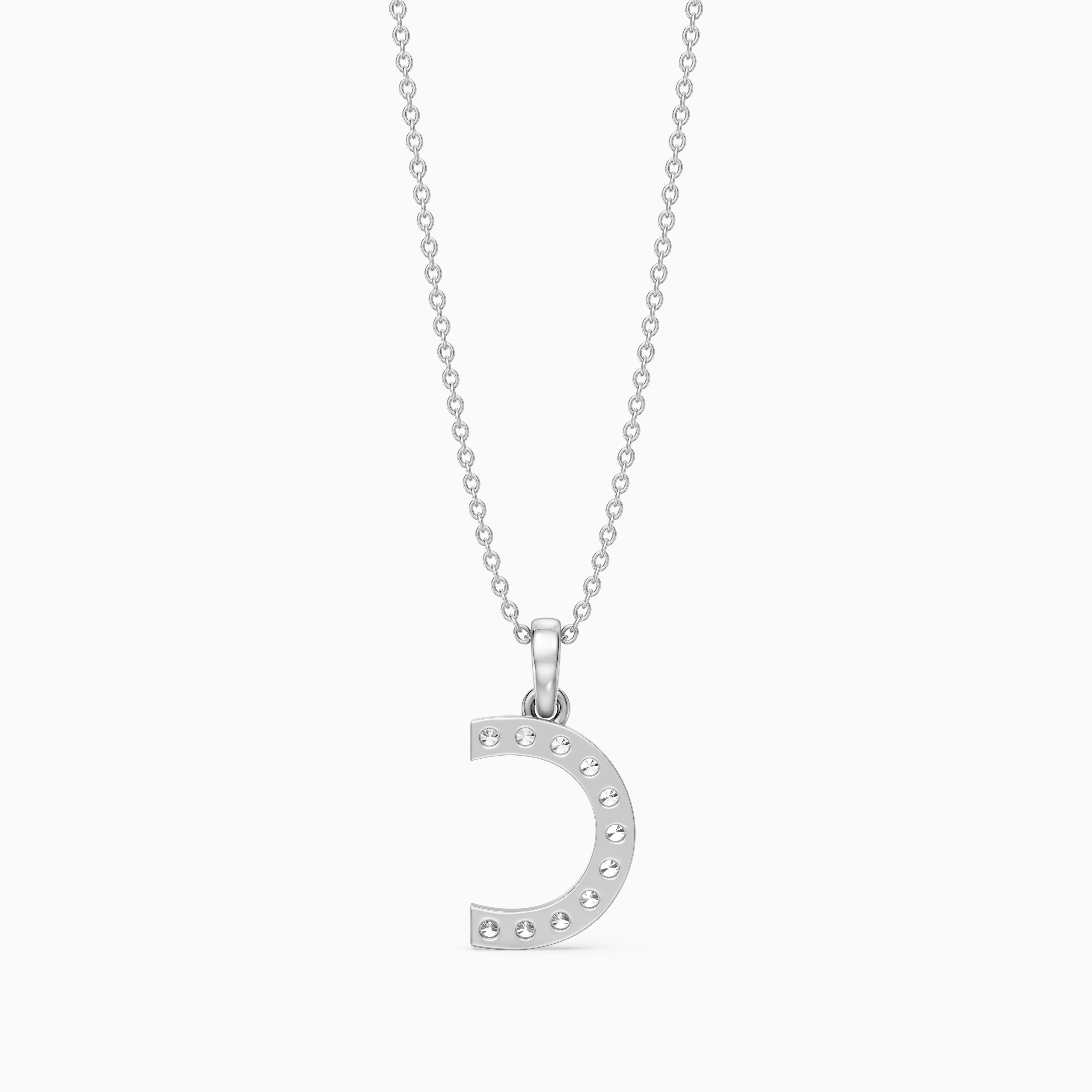 Taylor Lab Grown Diamond C Initial Pendant Necklace