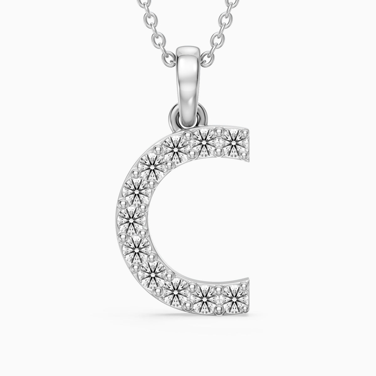 Taylor Lab Grown Diamond C Initial Pendant Necklace