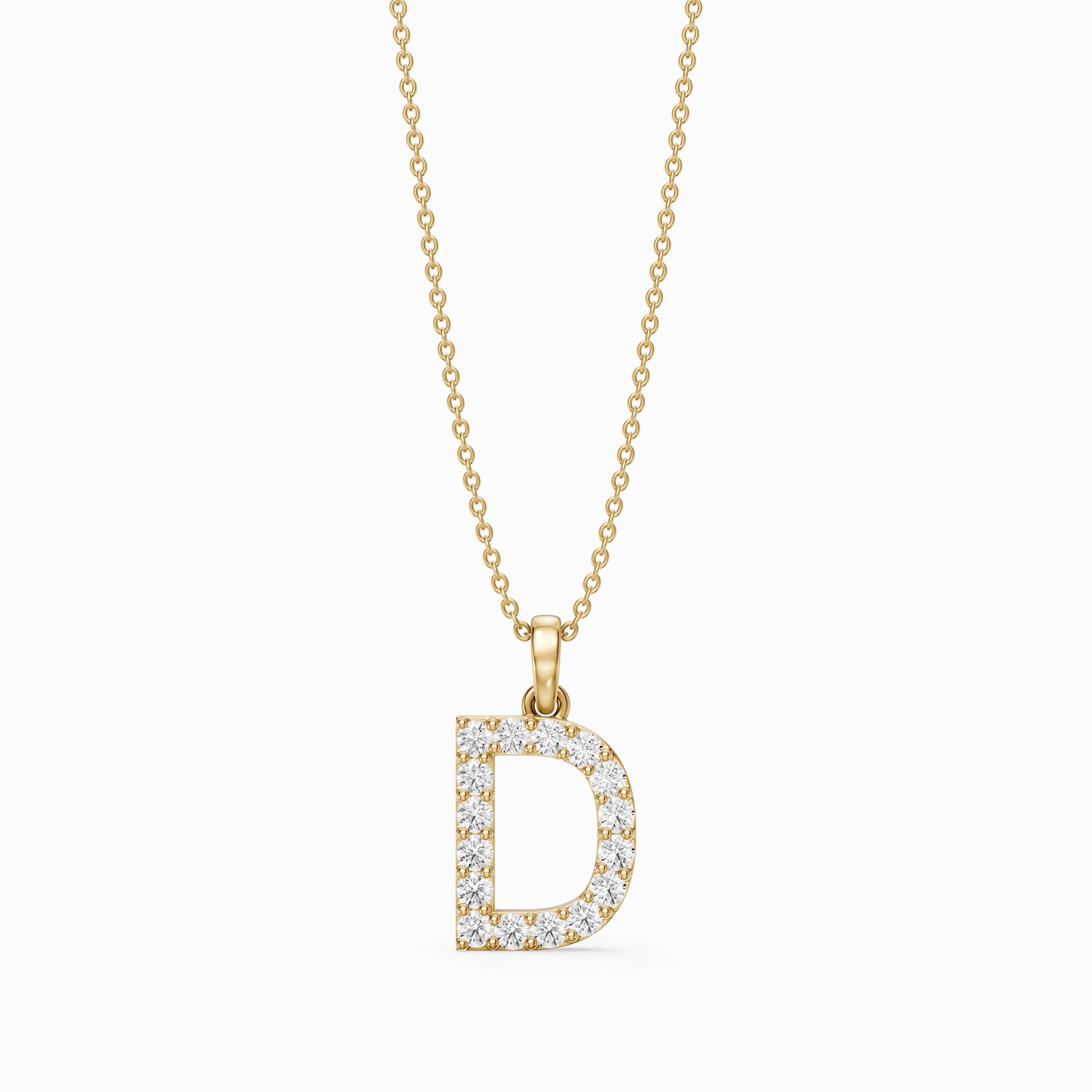 Bailey Lab Grown Diamond D Initial Pendant Necklace