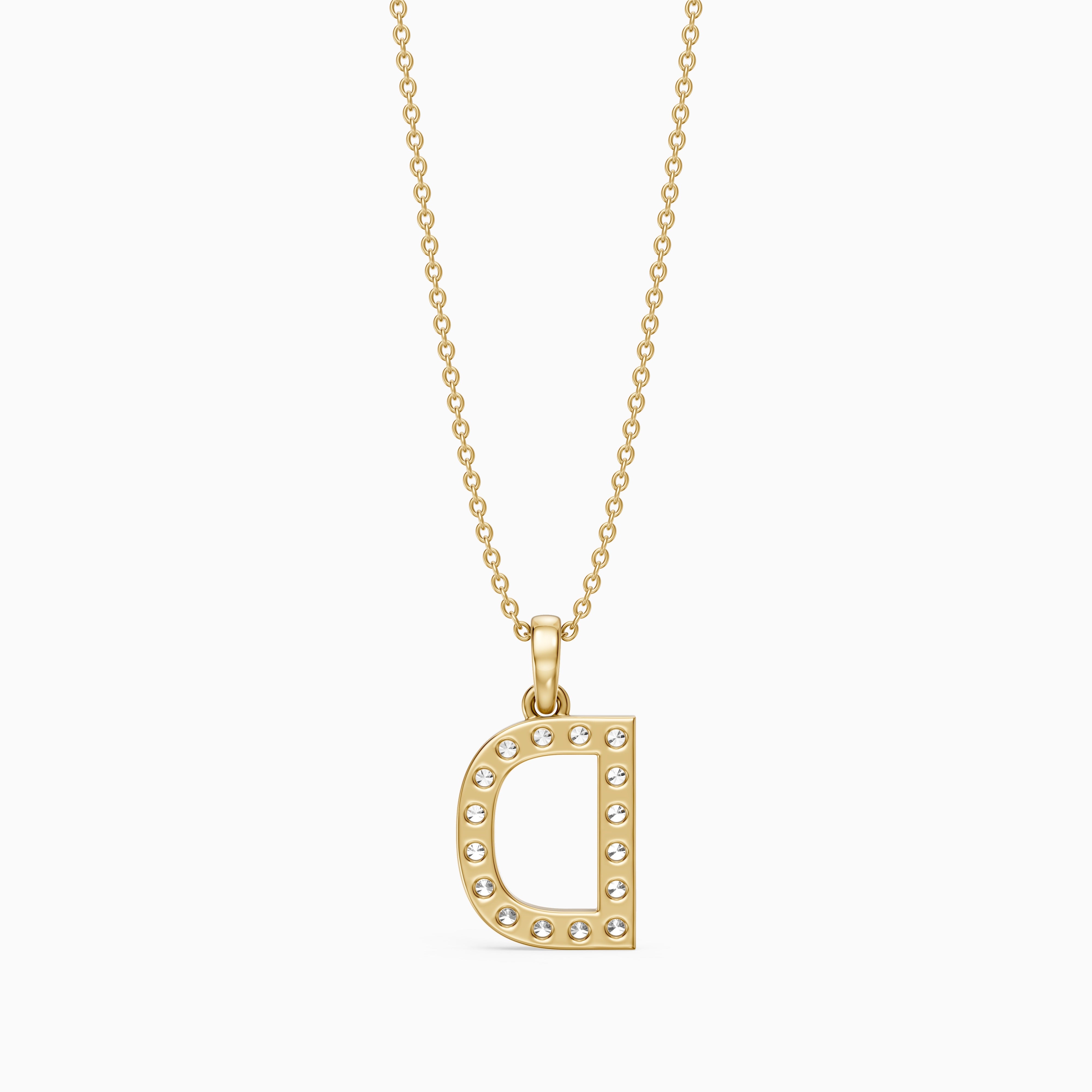 Bailey Lab Grown Diamond D Initial Pendant Necklace