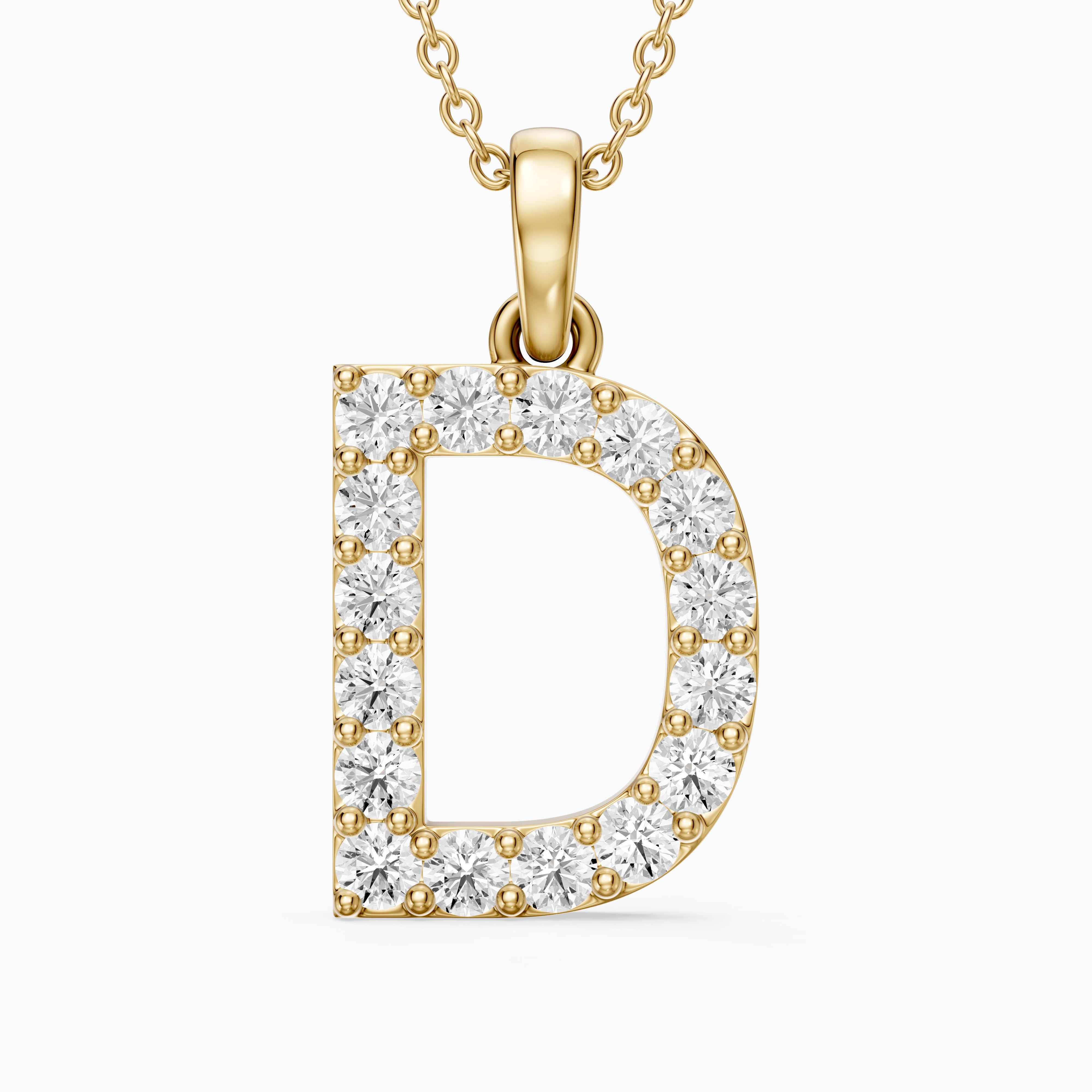 Bailey Lab Grown Diamond D Initial Pendant Necklace