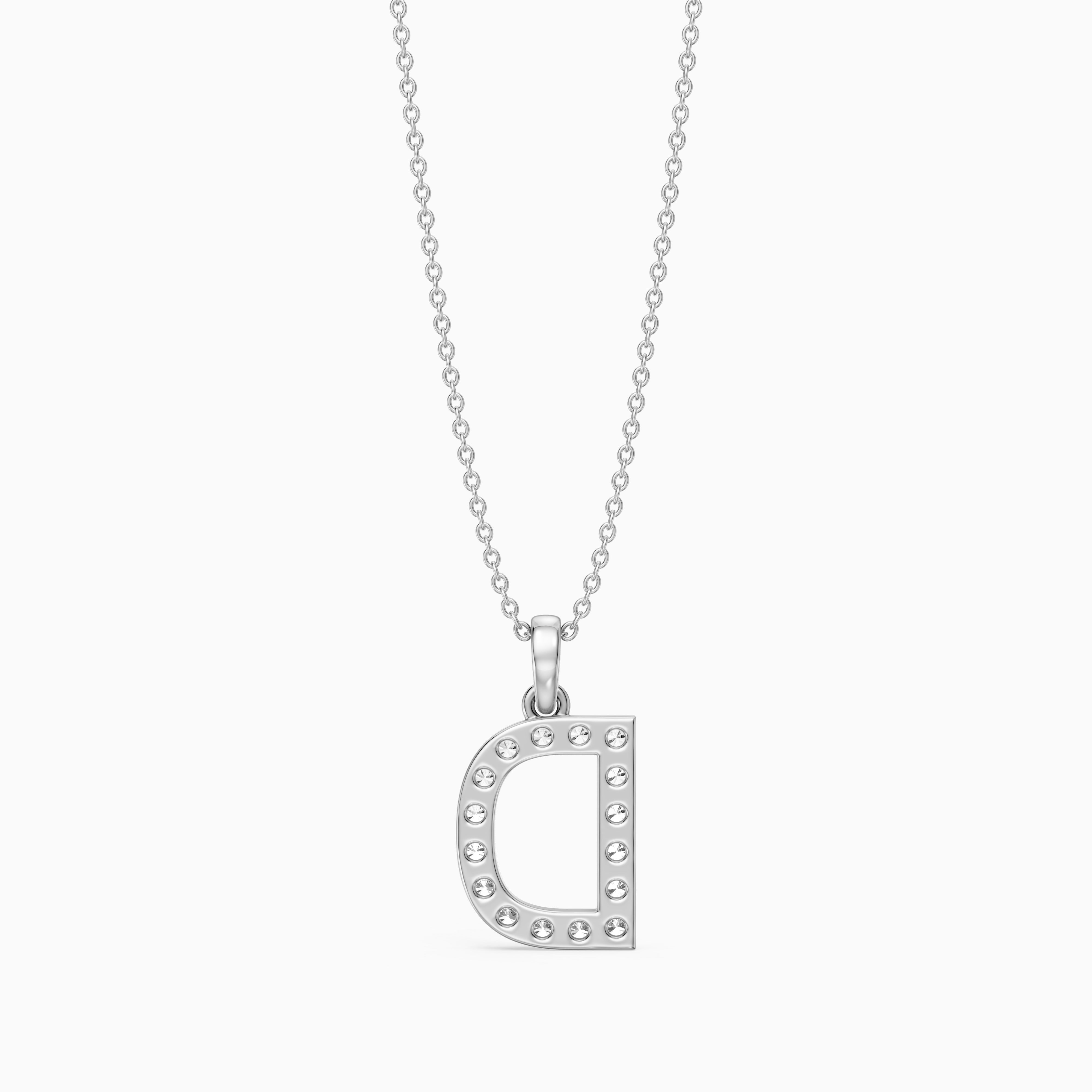 Bailey Lab Grown Diamond D Initial Pendant Necklace