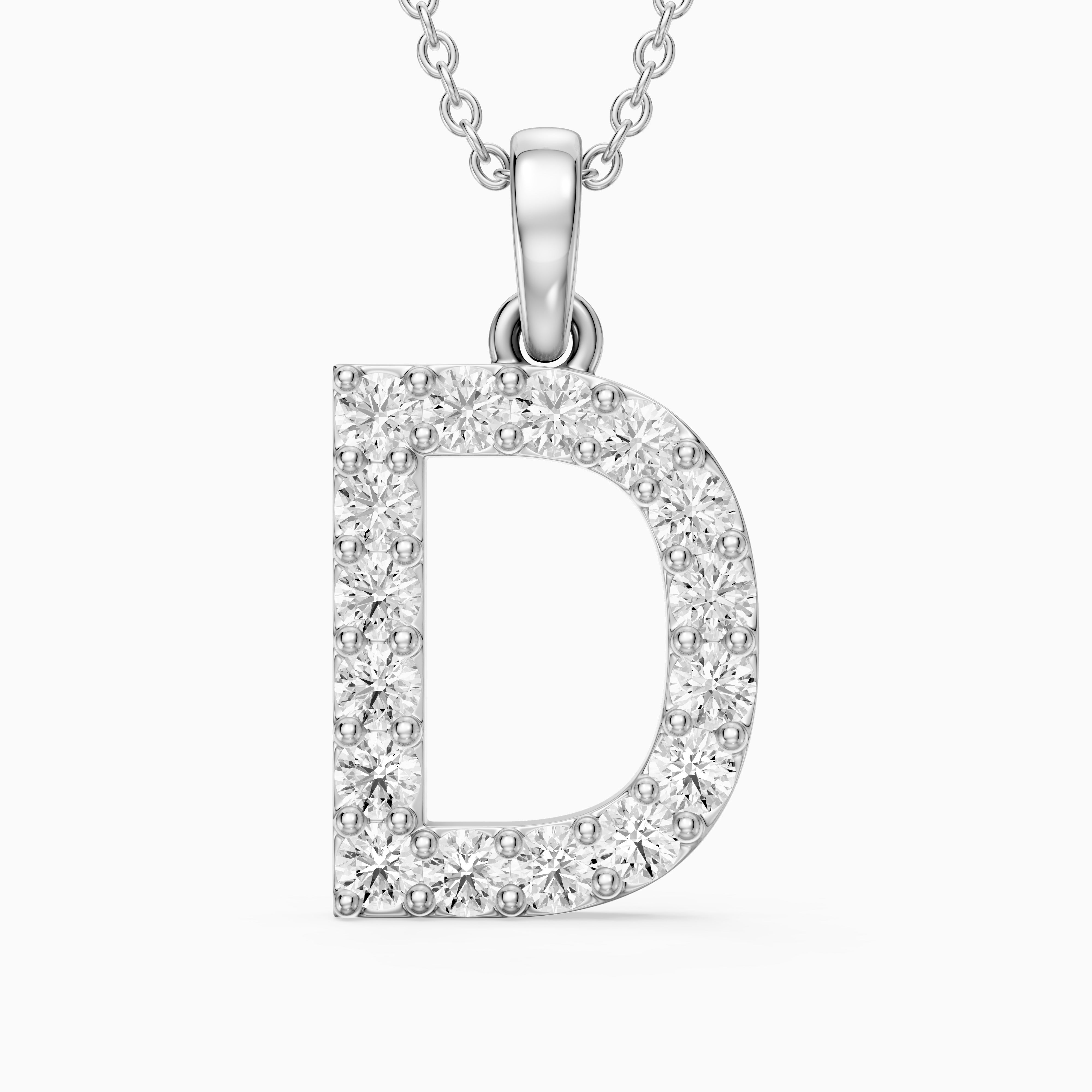 Bailey Lab Grown Diamond D Initial Pendant Necklace