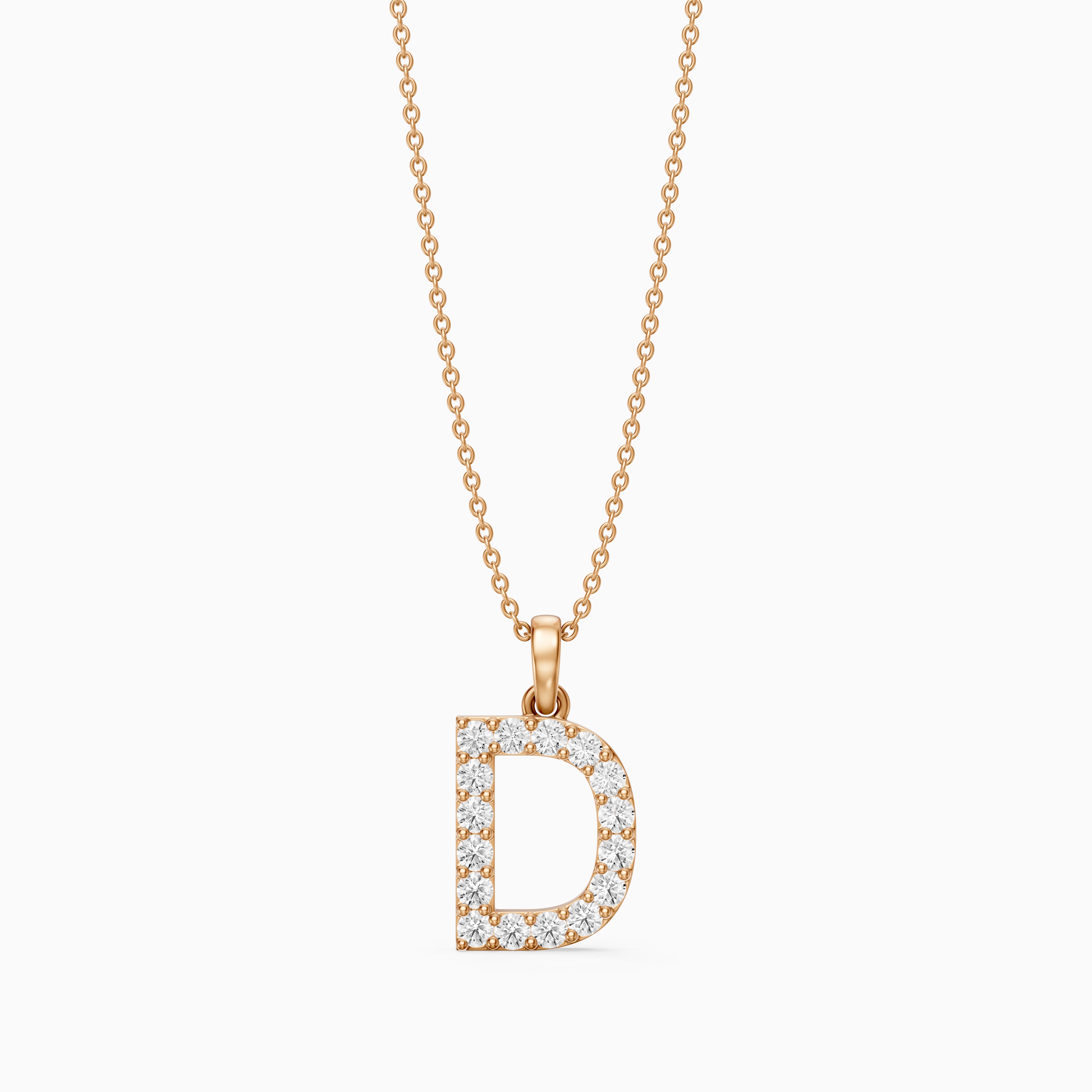 Bailey Lab Grown Diamond D Initial Pendant Necklace