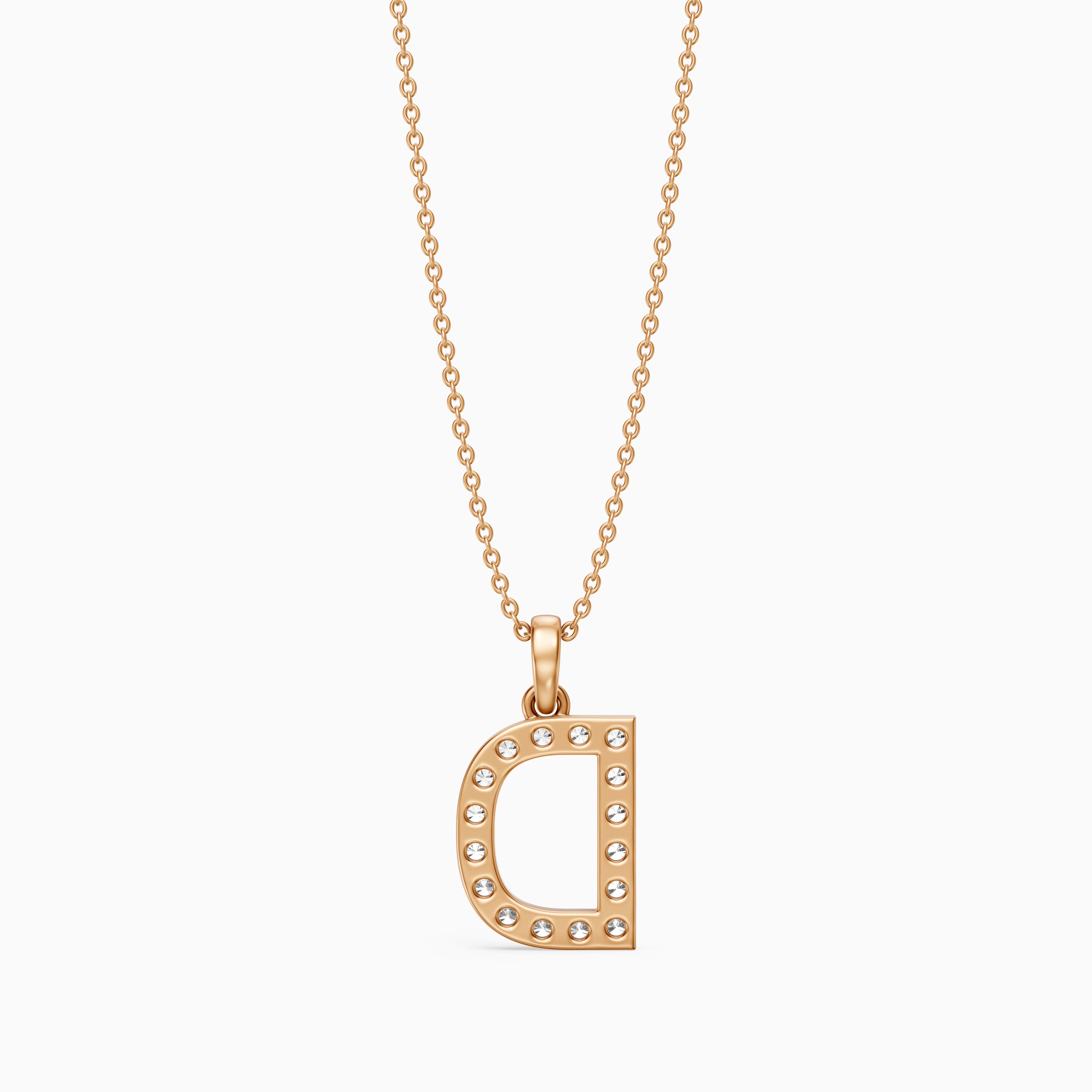 Bailey Lab Grown Diamond D Initial Pendant Necklace