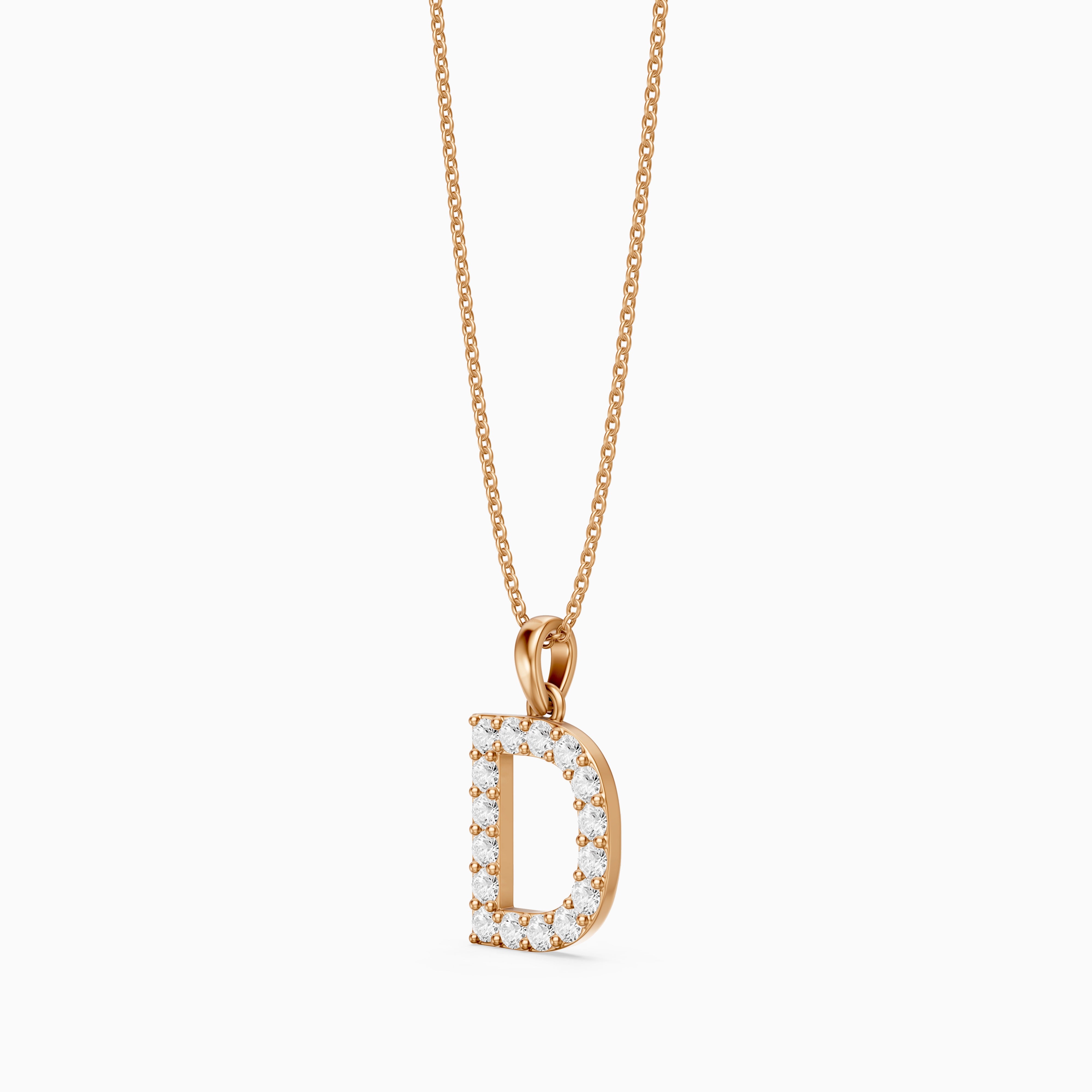 Bailey Lab Grown Diamond D Initial Pendant Necklace