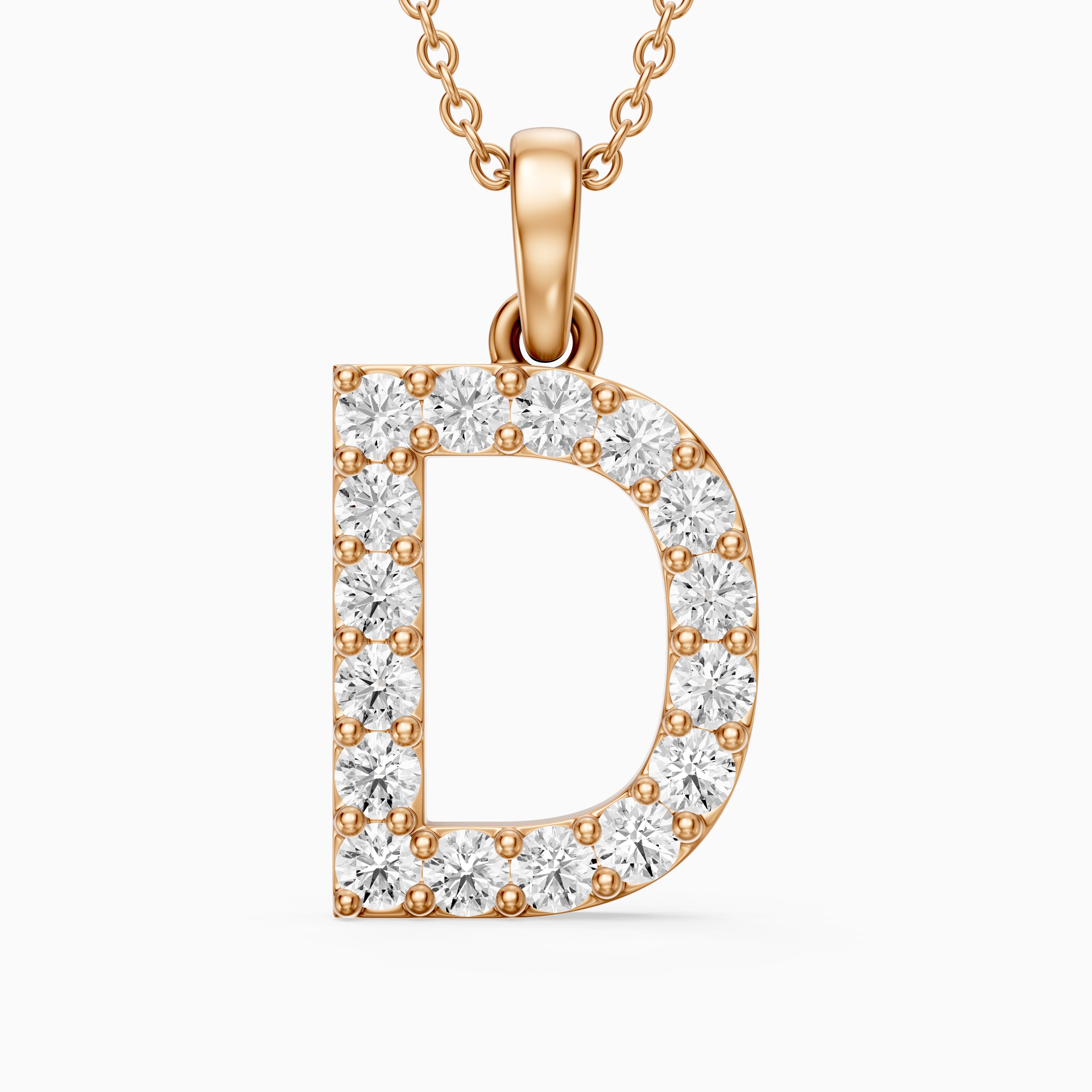 Bailey Lab Grown Diamond D Initial Pendant Necklace