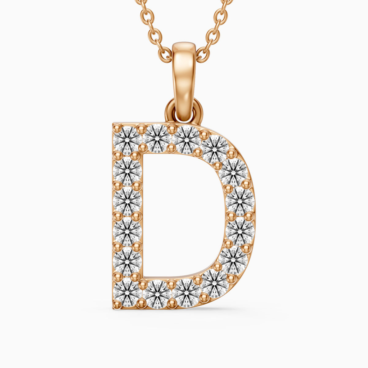 Bailey Lab Grown Diamond D Initial Pendant Necklace