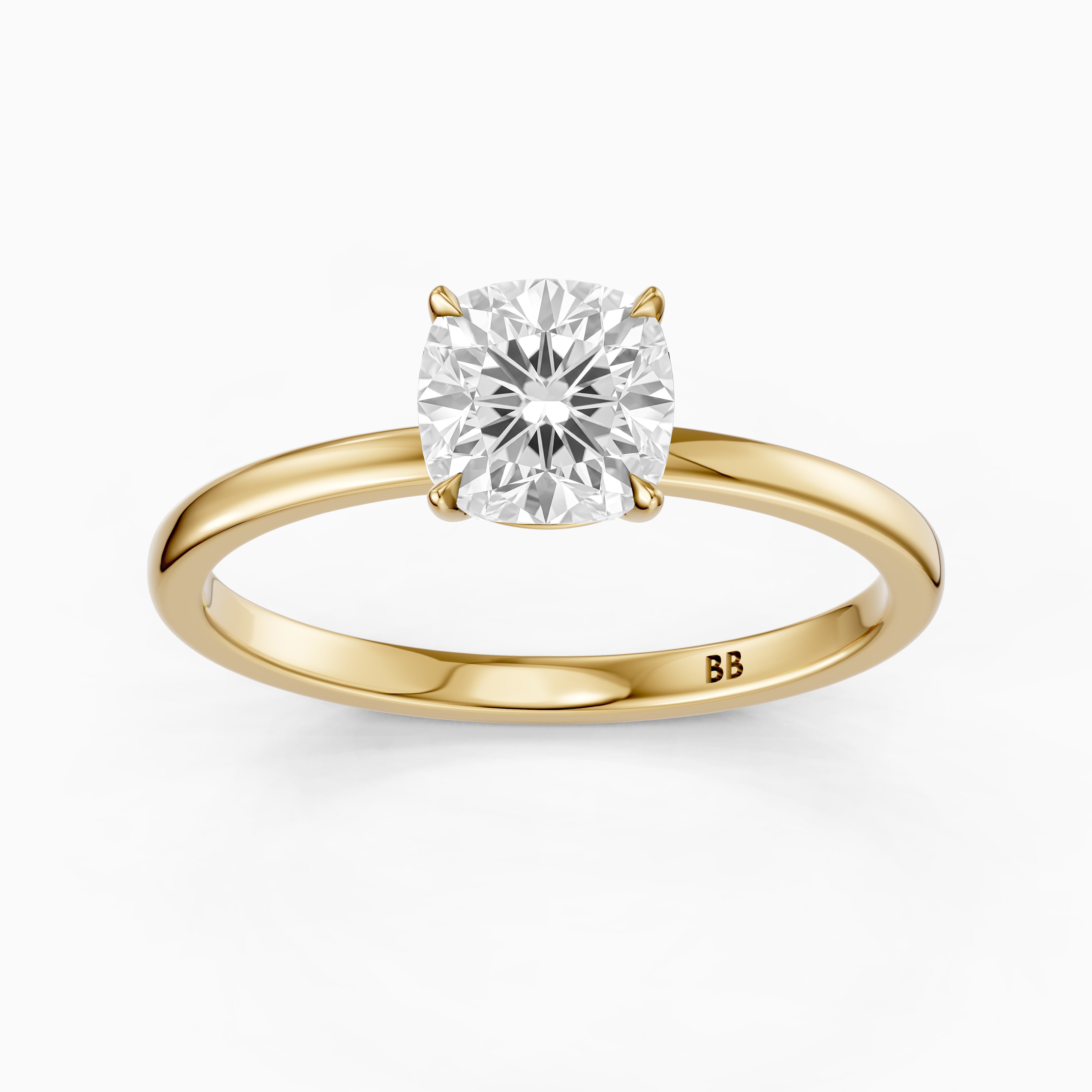 Skylyn Cushion Cut Low Profile Solitaire Lab Grown Diamond Ring