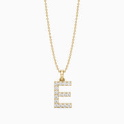 Sadie Lab Grown Diamond E Initial Pendant Necklace
