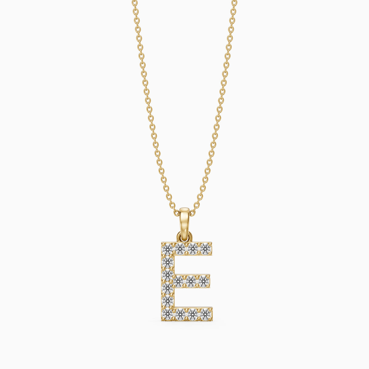 Sadie Lab Grown Diamond E Initial Pendant Necklace