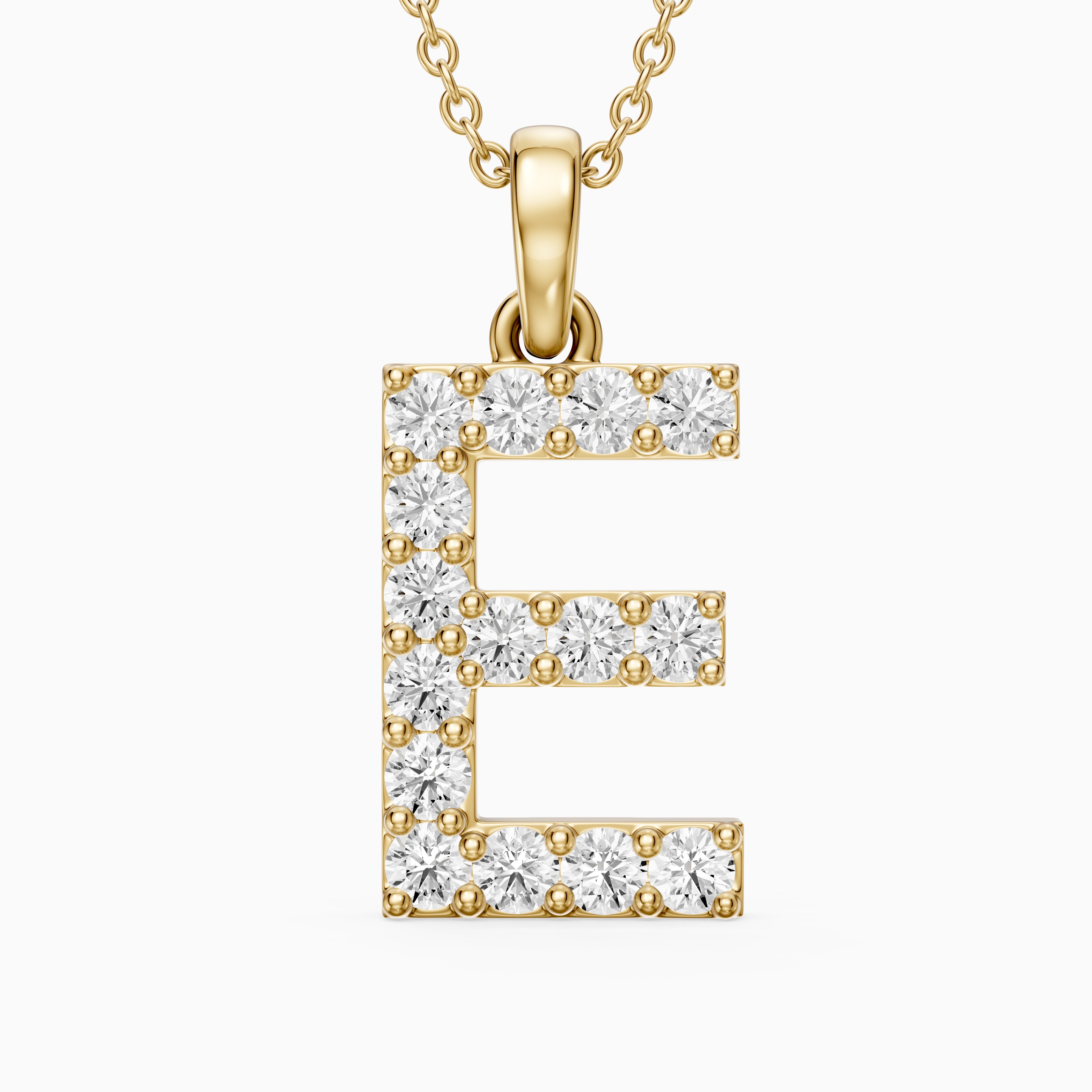 Sadie Lab Grown Diamond E Initial Pendant Necklace