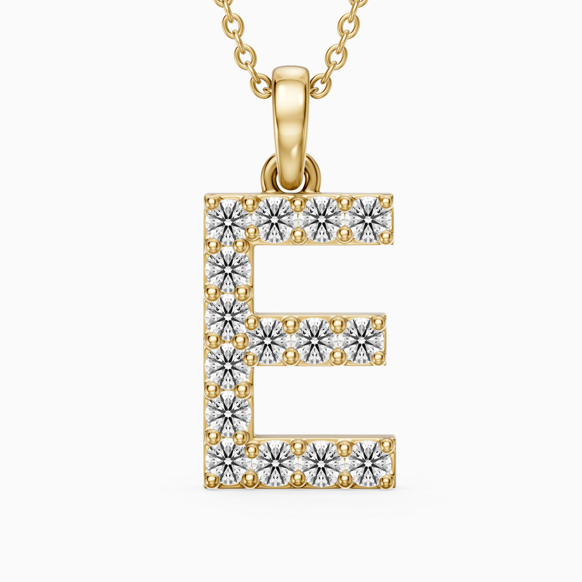 Sadie Lab Grown Diamond E Initial Pendant Necklace
