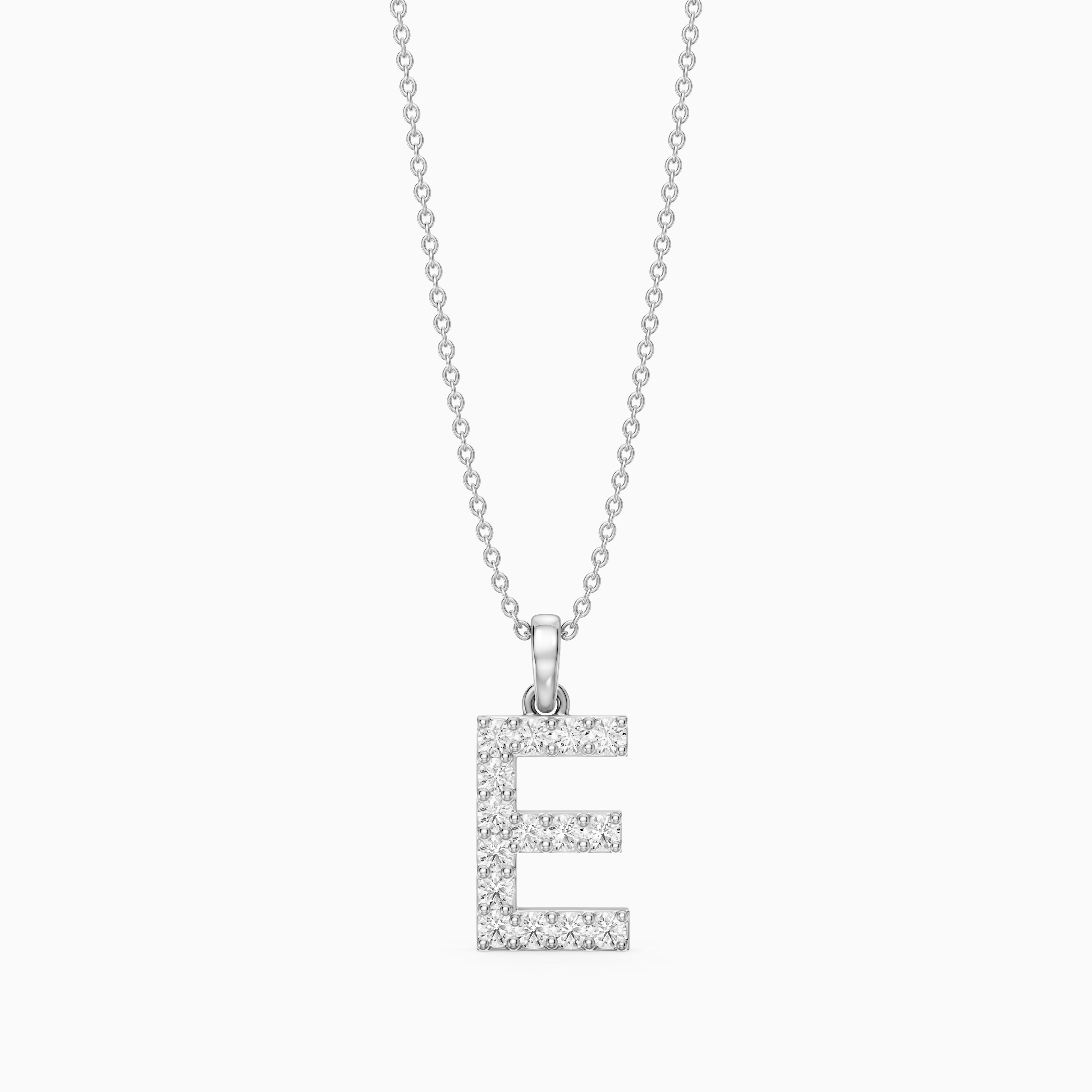 Sadie Lab Grown Diamond E Initial Pendant Necklace