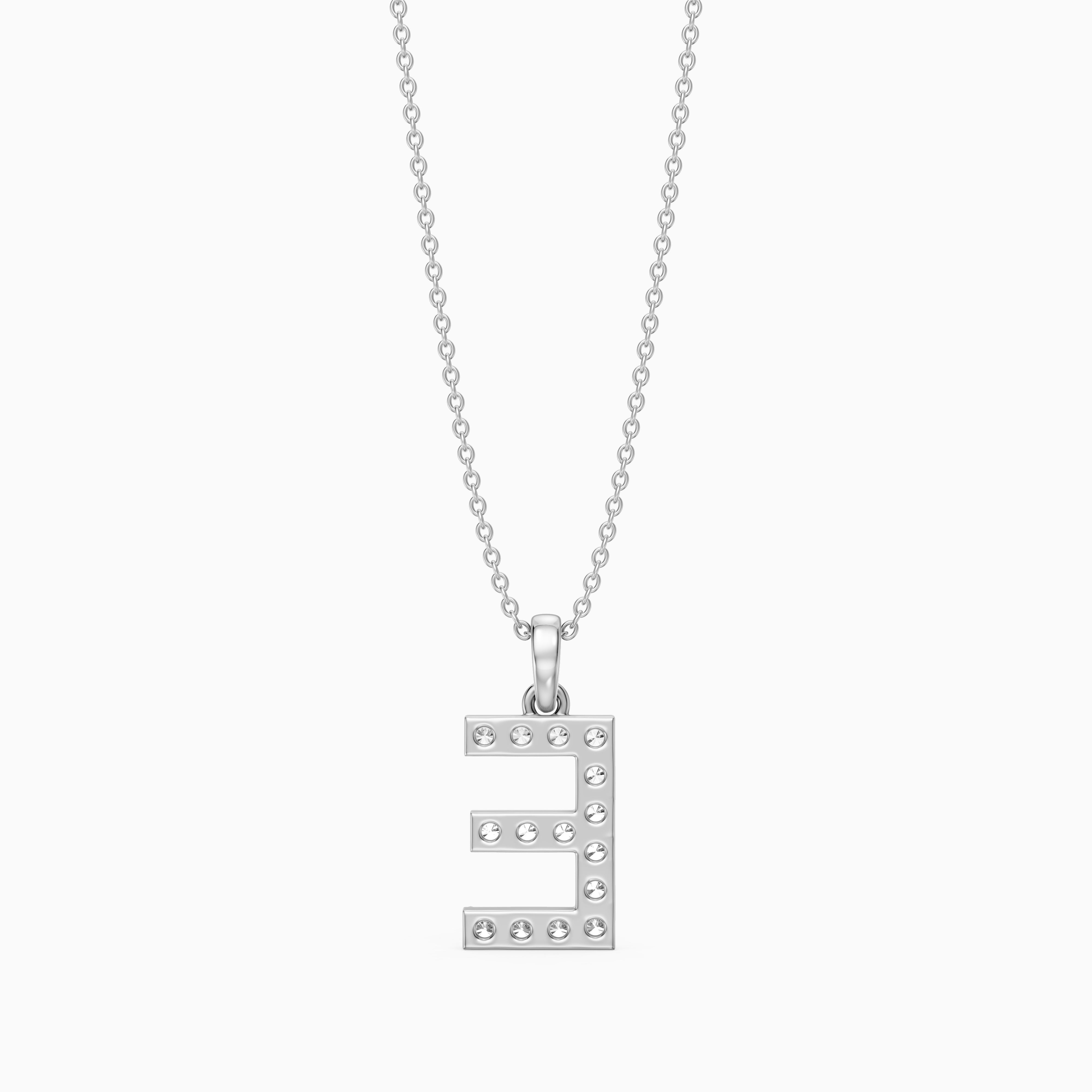 Sadie Lab Grown Diamond E Initial Pendant Necklace