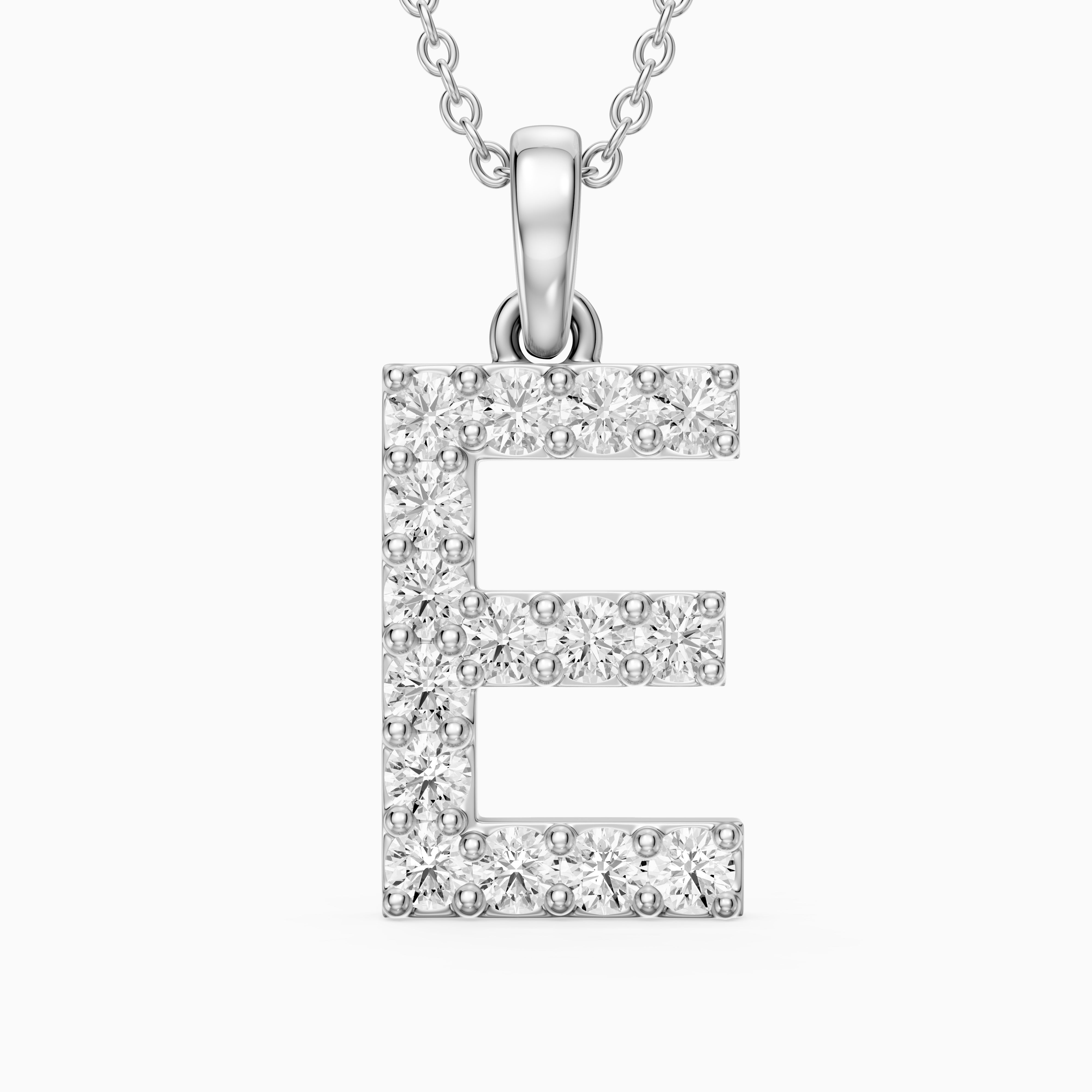 Sadie Lab Grown Diamond E Initial Pendant Necklace