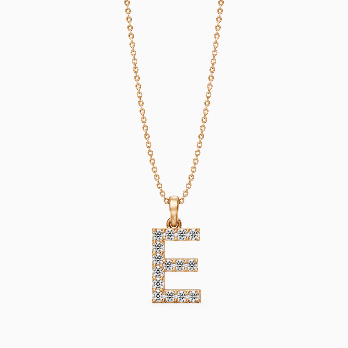Sadie Lab Grown Diamond E Initial Pendant Necklace