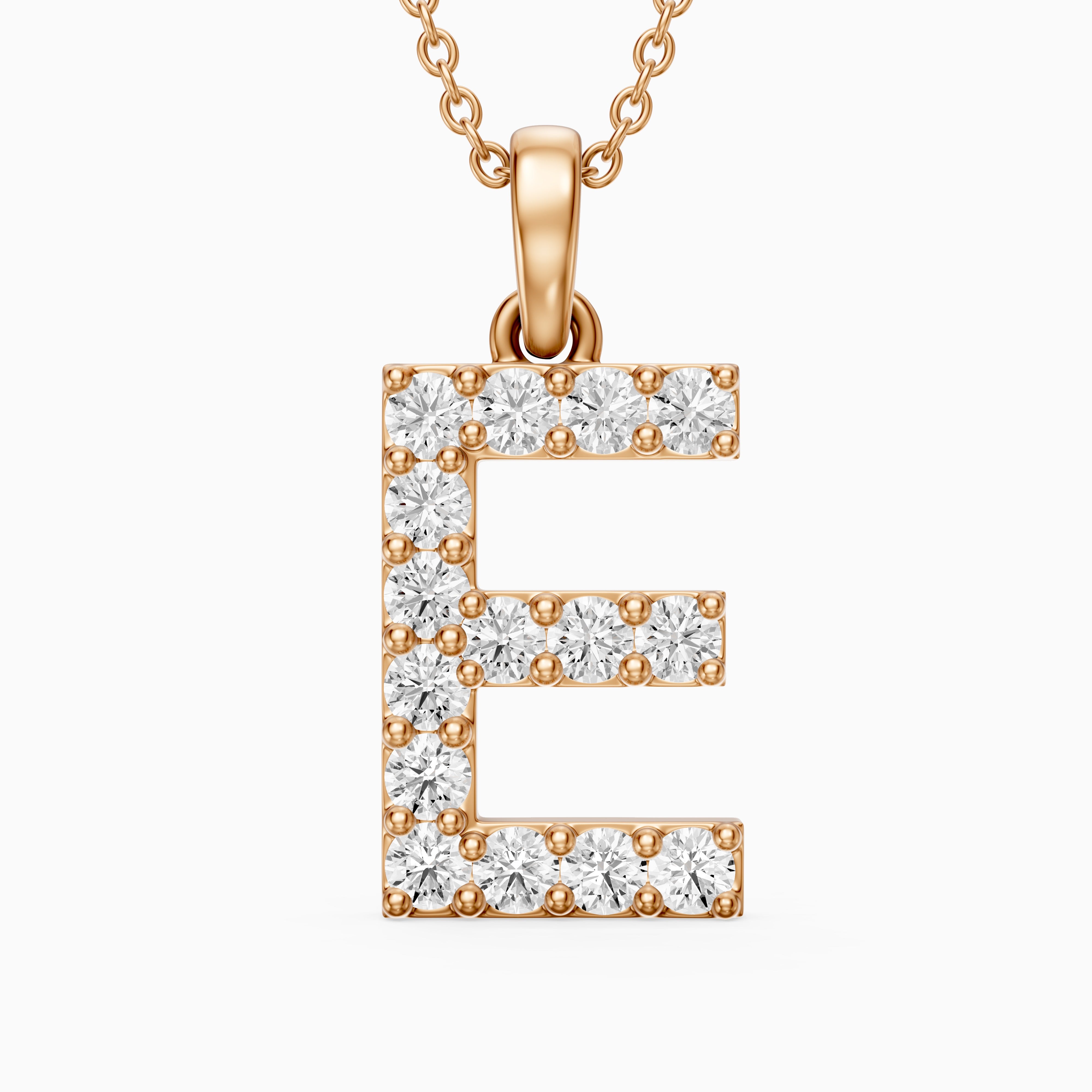 Sadie Lab Grown Diamond E Initial Pendant Necklace