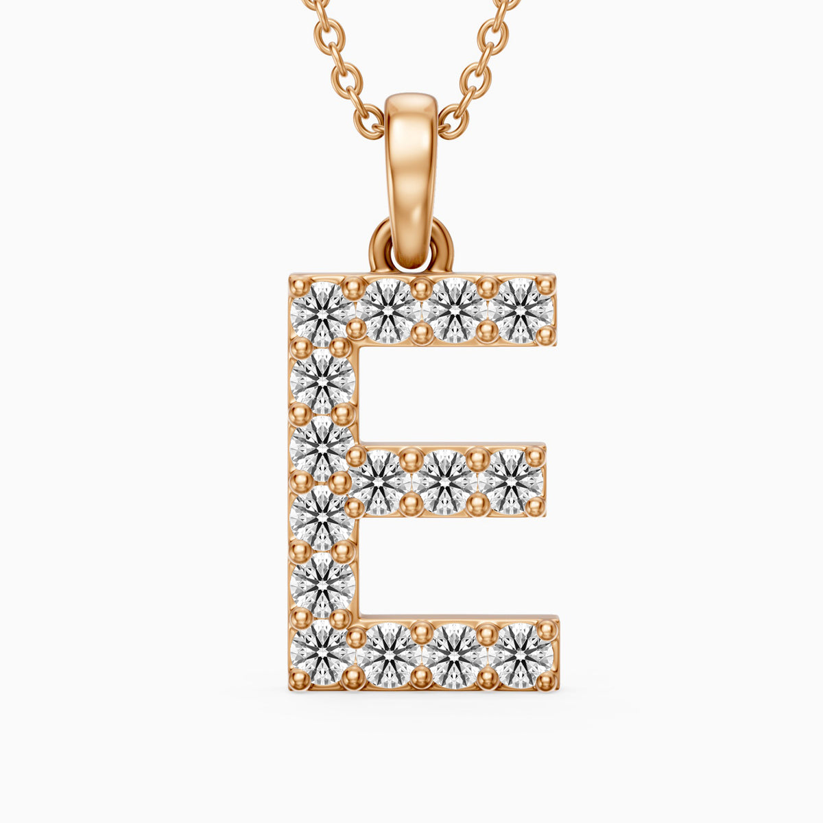 Sadie Lab Grown Diamond E Initial Pendant Necklace