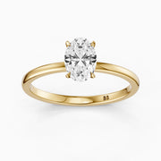 Starla Oval Cut Low Profile Solitaire Lab Grown Diamond Ring