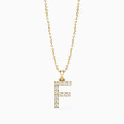 Emery Lab Grown Diamond F Initial Pendant Necklace