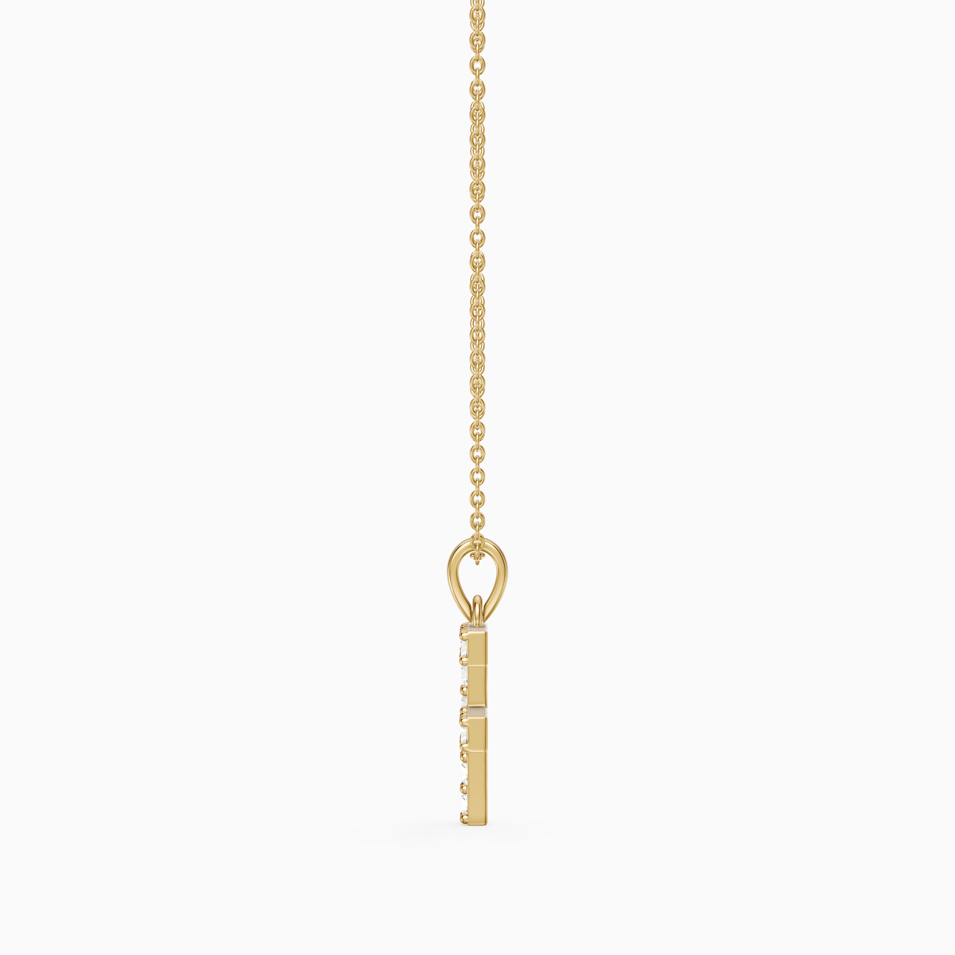 Emery Lab Grown Diamond F Initial Pendant Necklace