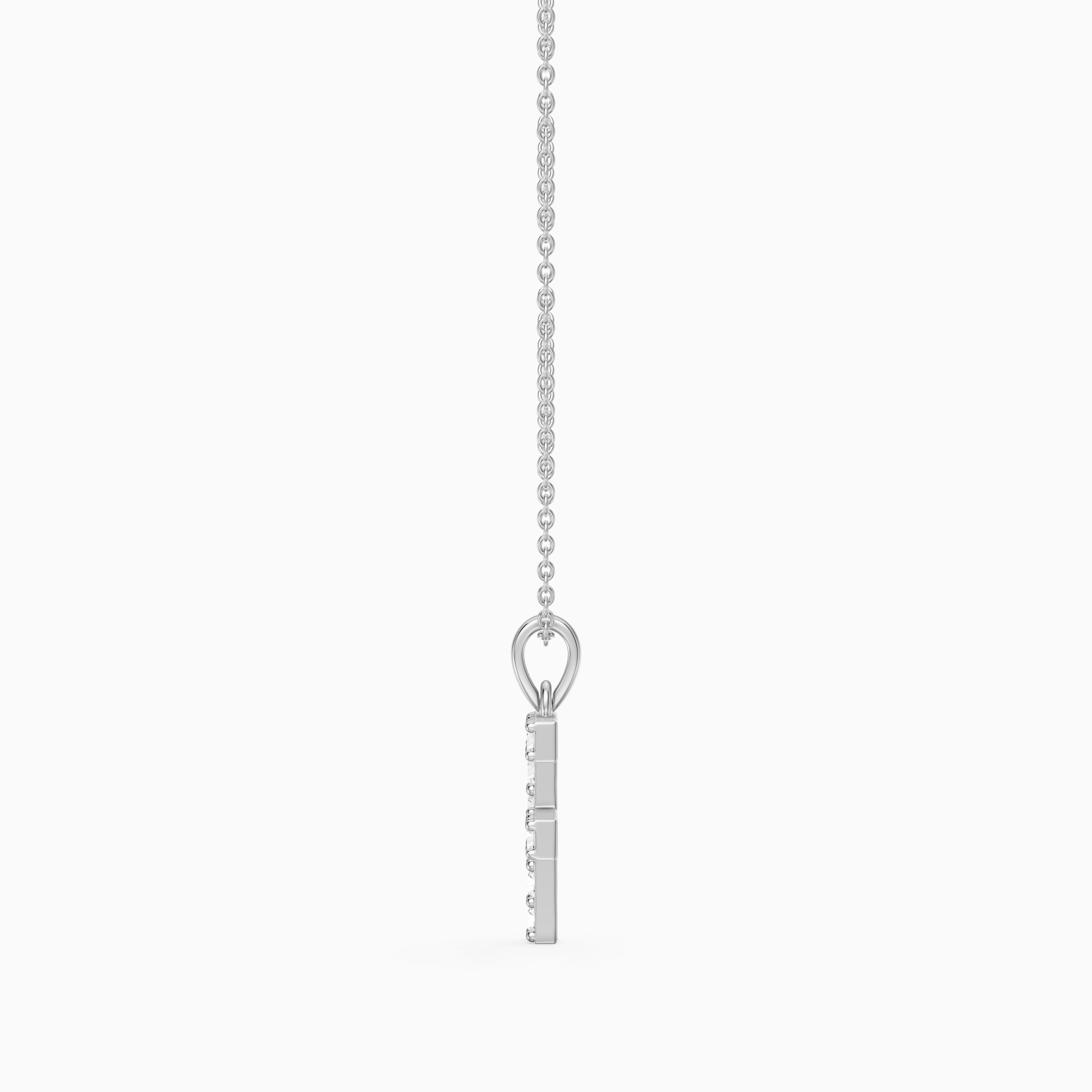 Emery Lab Grown Diamond F Initial Pendant Necklace