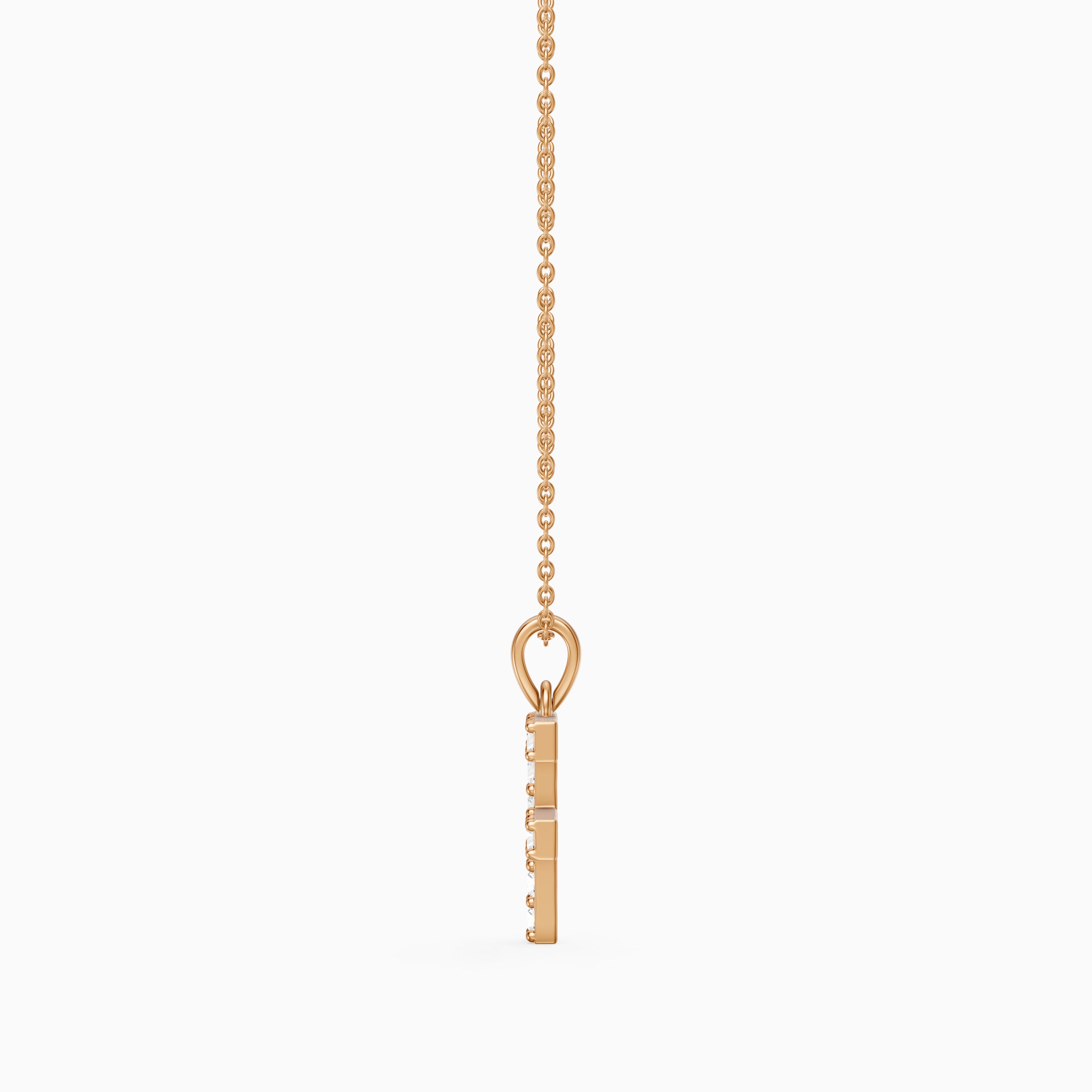 Emery Lab Grown Diamond F Initial Pendant Necklace
