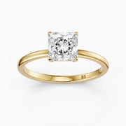 Sutton Princess Cut Low Profile Solitaire Lab Grown Diamond Ring