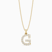 Autumn Lab Grown Diamond G Initial Pendant Necklace
