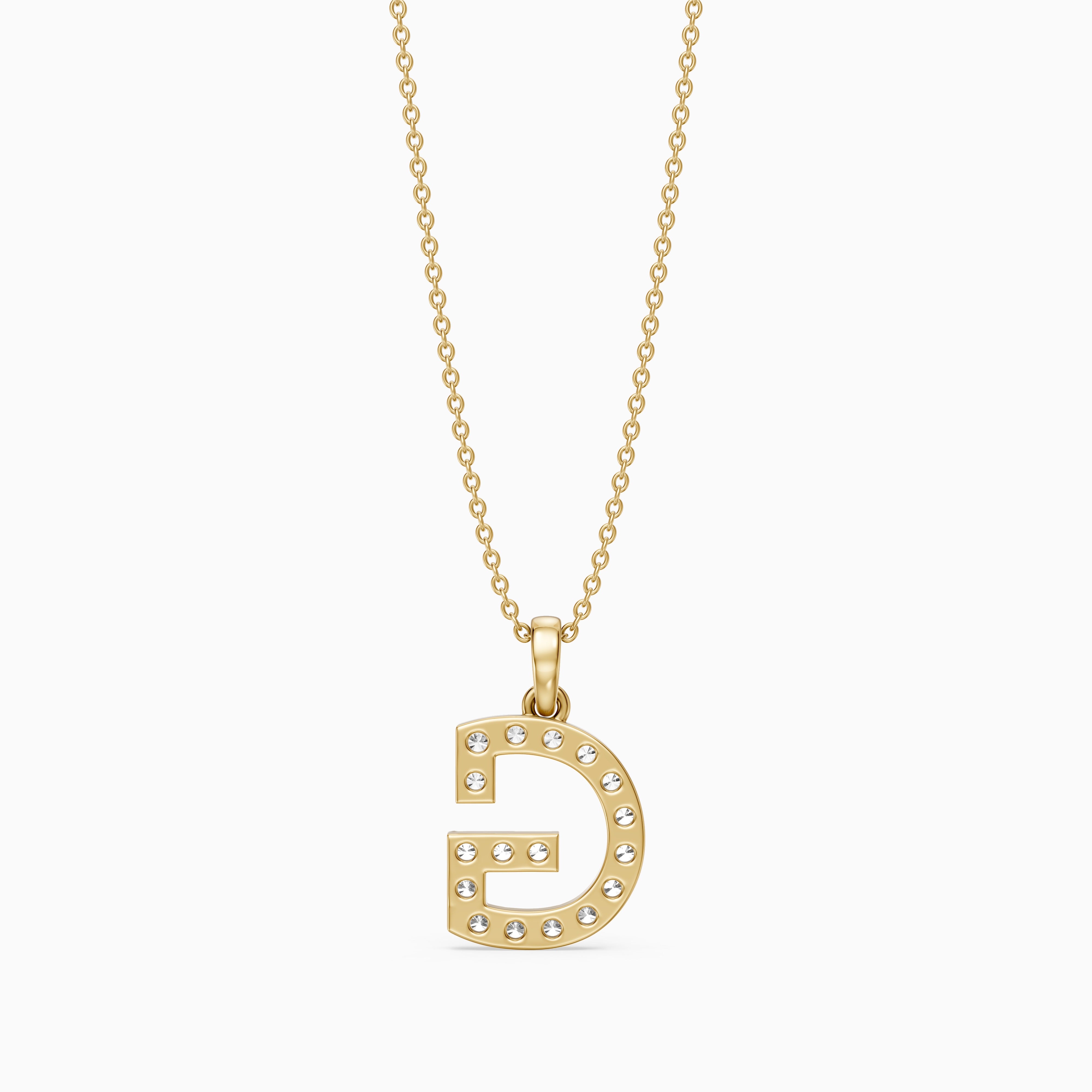 Autumn Lab Grown Diamond G Initial Pendant Necklace