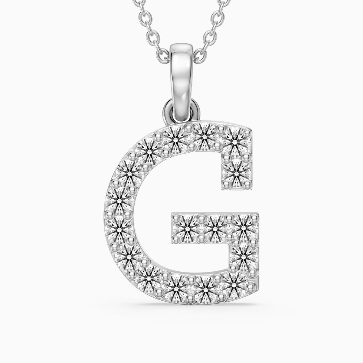 Autumn Lab Grown Diamond G Initial Pendant Necklace
