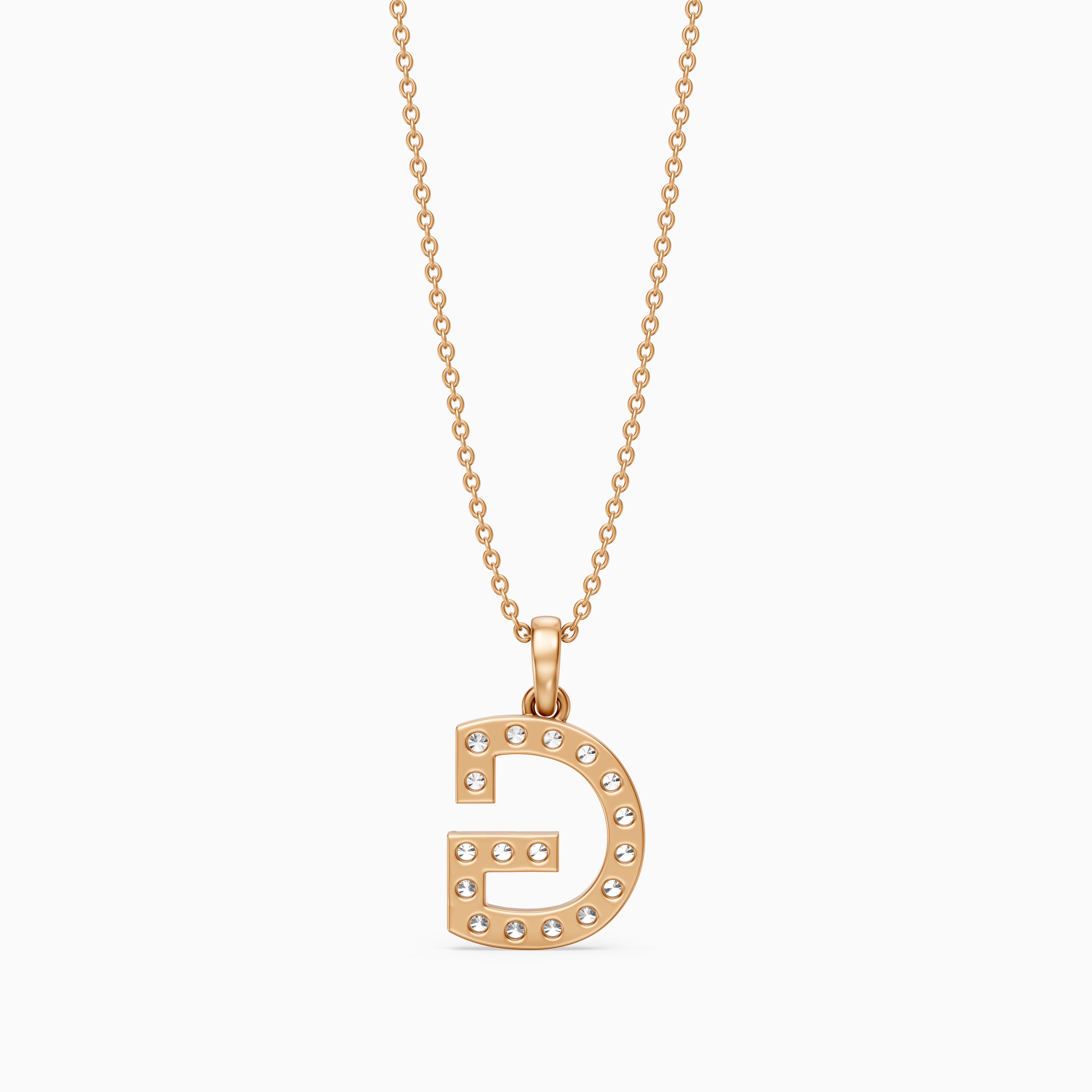 Autumn Lab Grown Diamond G Initial Pendant Necklace